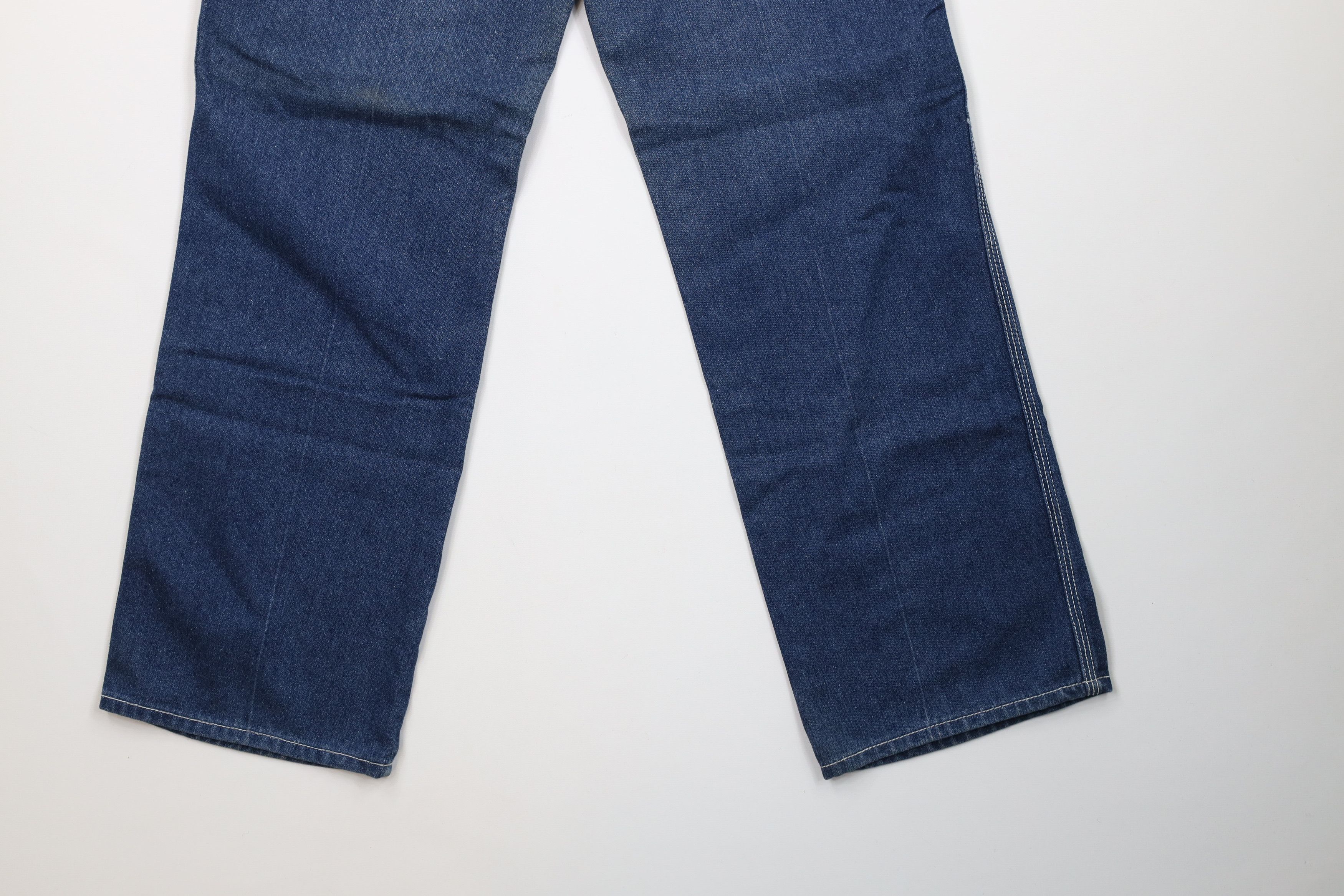 Vintage Vintage 70s Streetwear Wide Leg Denim Jeans Blue Triblend Size US 30 / EU 46 - 13 Thumbnail