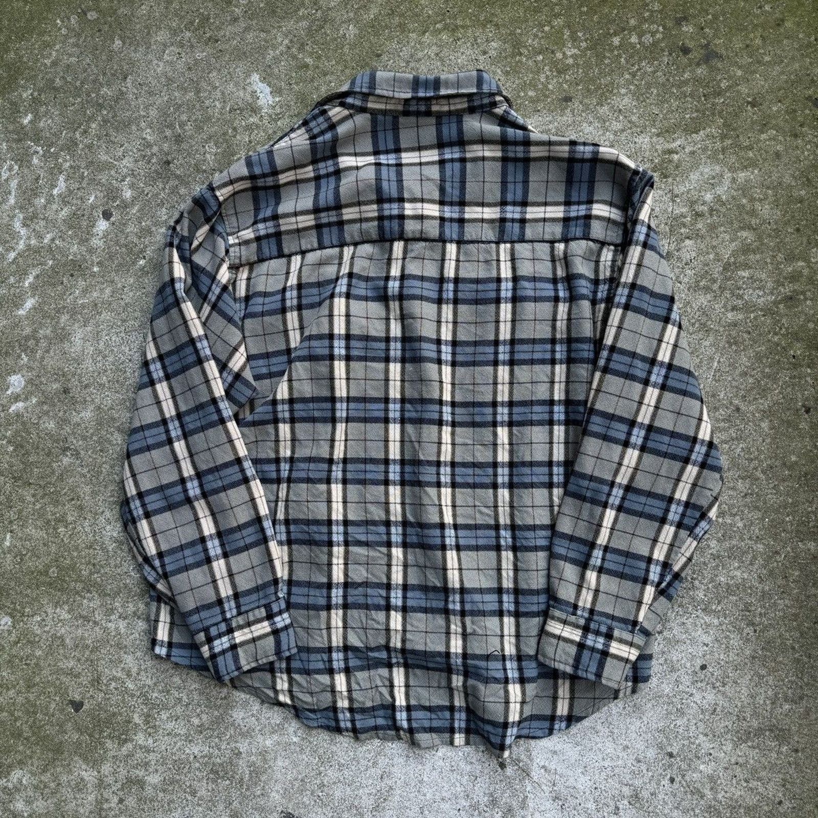Vintage Thrashed Faded Distressed Plaid Flannel Shirt ERD Grunge Size US XL / EU 56 / 4 - 11 Thumbnail