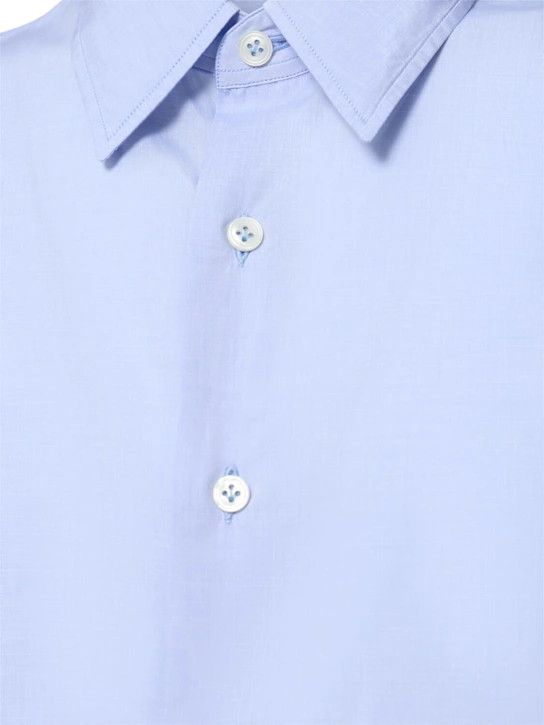 Lardini o1lsvrm0425 Cotton Poplin Shirt in Blue Size US L / EU 52-54 / 3 - 3 Thumbnail