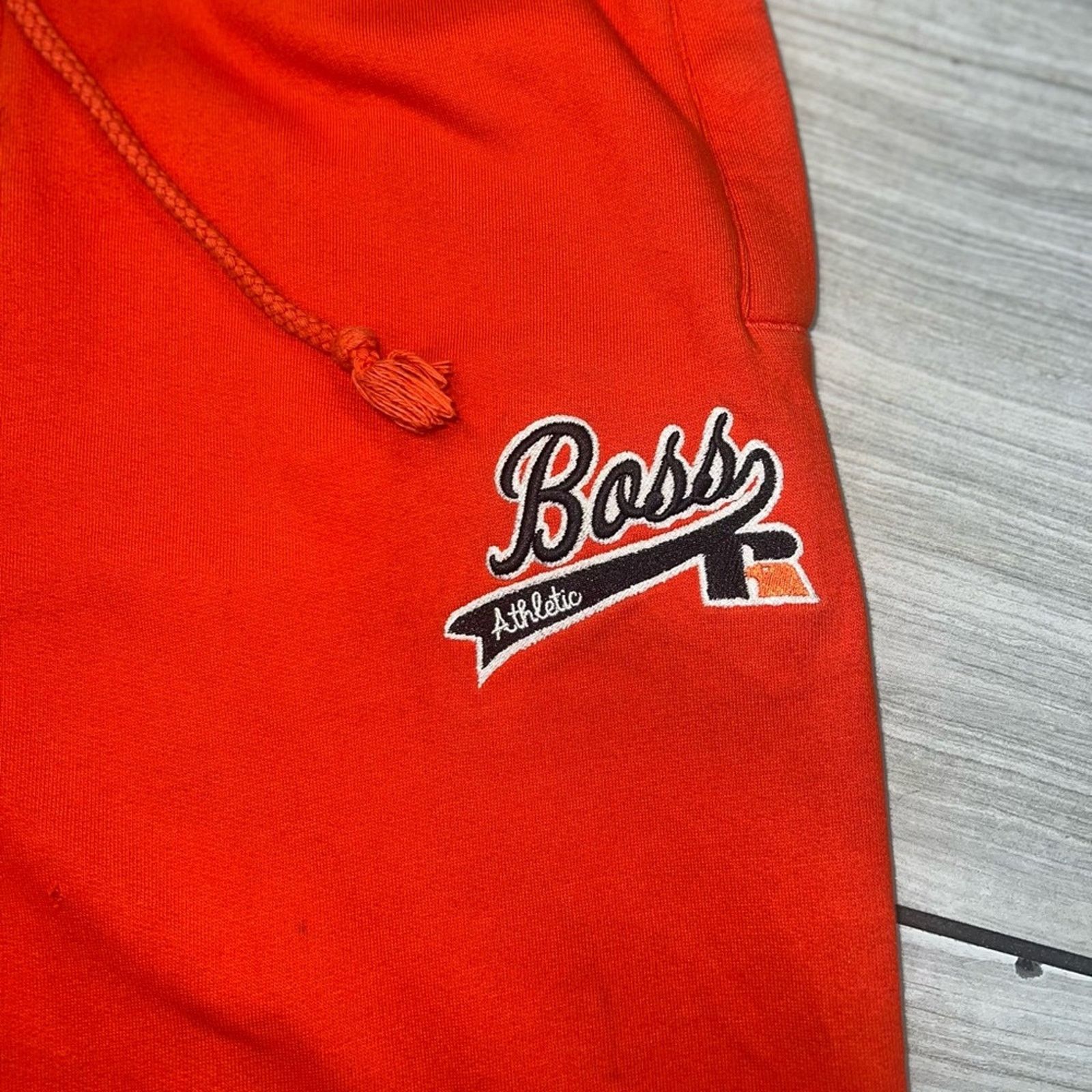 Russell Athletic Boss x Russell Athletic Orange Embroidered Joggers Size US 32 / EU 48 - 4 Thumbnail