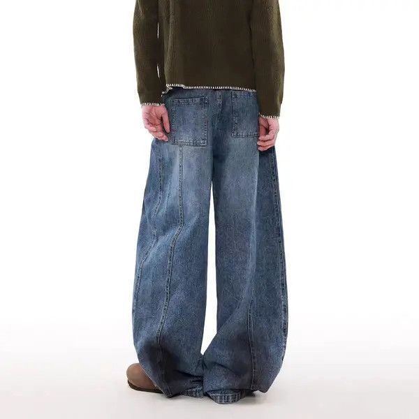 Japanese Brand VIBE Heavyweight Machete Vintage Spray Dye Relaxed Jeans Size US 34 / EU 50 - 8 Thumbnail