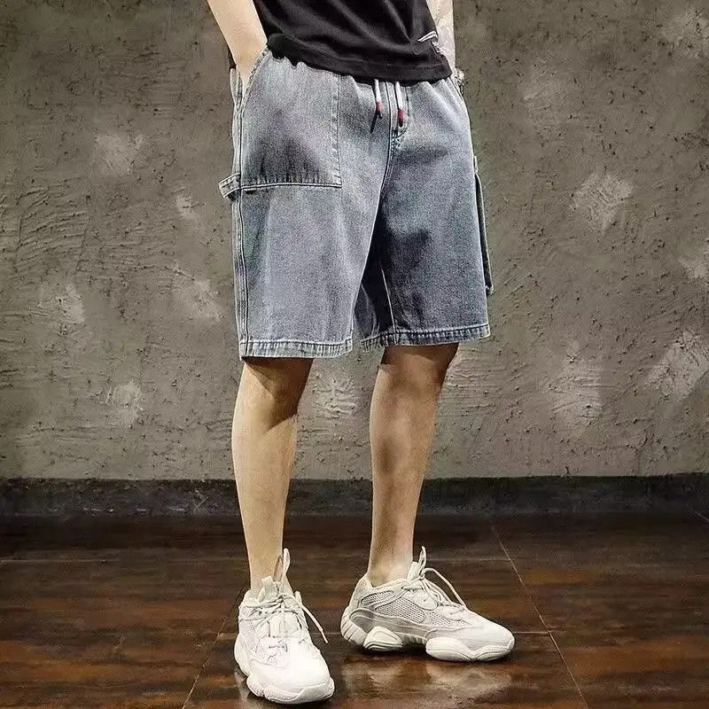 Japanese Brand Retro pocket loose denim shorts Size US 32 / EU 48 - 6 Thumbnail