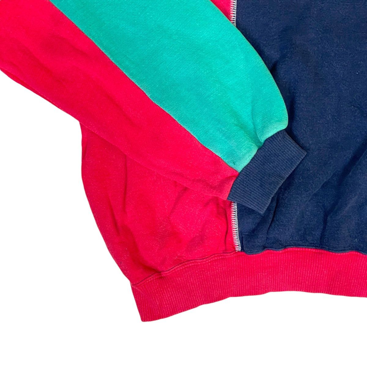 Vintage VTG Patchwork Multicolour Bridgestone Sweatshirt Size US L / EU 52-54 / 3 - 7 Thumbnail