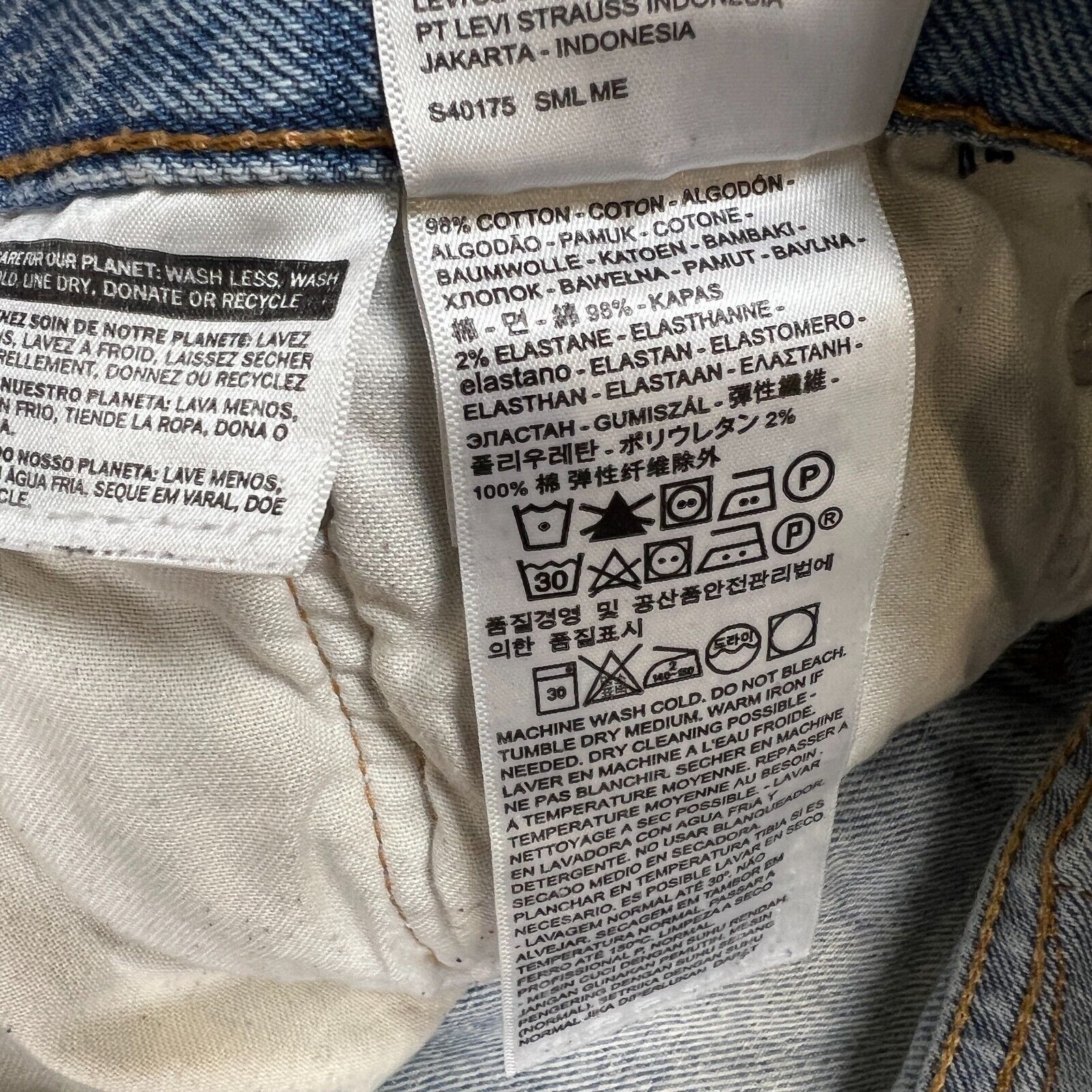 Levi's × Vintage Levi's 502 Jeans 34x33 Regular Taper Fit Faded Denim Pants Size US 34 / EU 50 - 12 Thumbnail