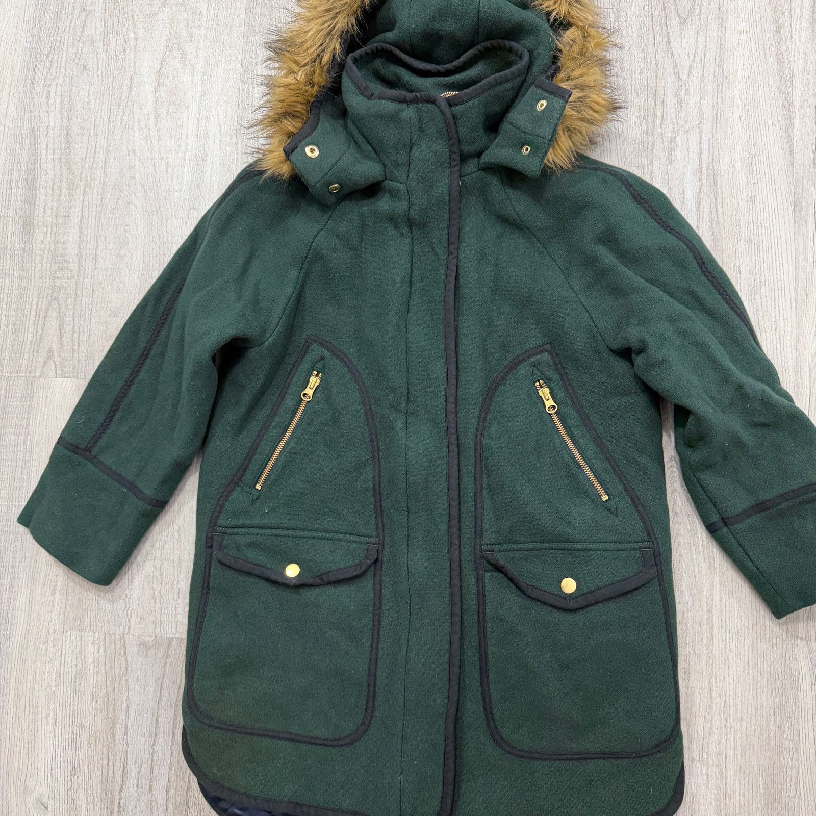J.Crew J Crew Summit Wool Parka Coat Women's 0P Italian Stadium Size XS / US 0-2 / IT 36-38 - 2 Thumbnail