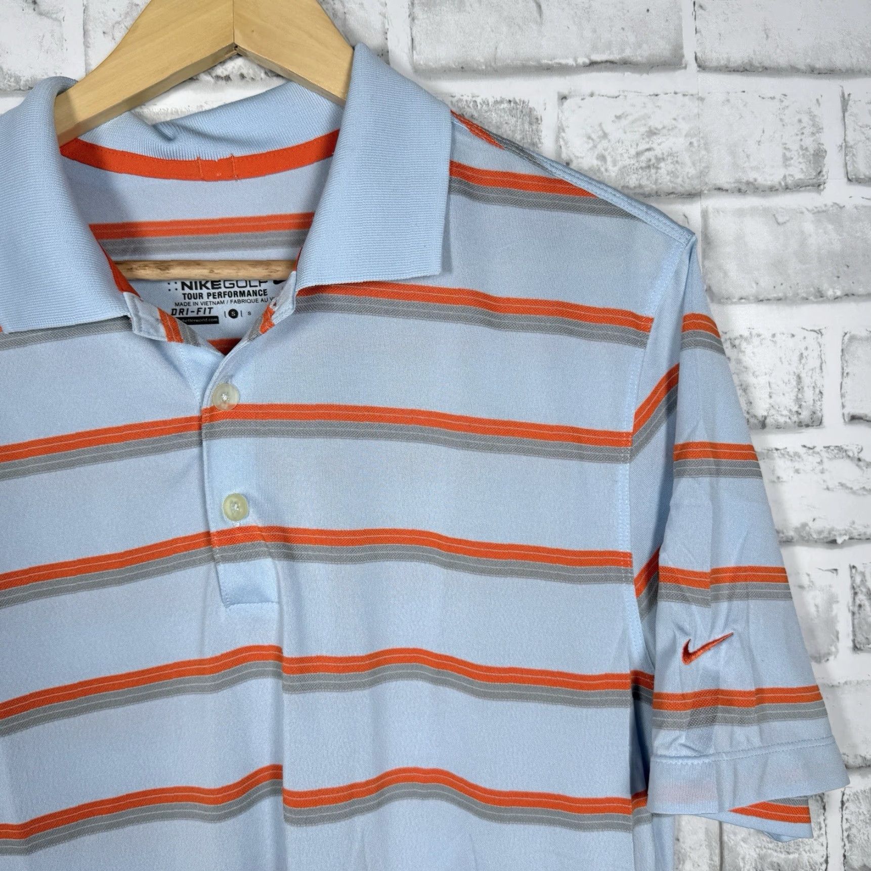 Nike Nike Golf Polo Shirt Dri-Fit Striped Athletic Mens Size S Size US S / EU 44-46 / 1 - 2 Thumbnail