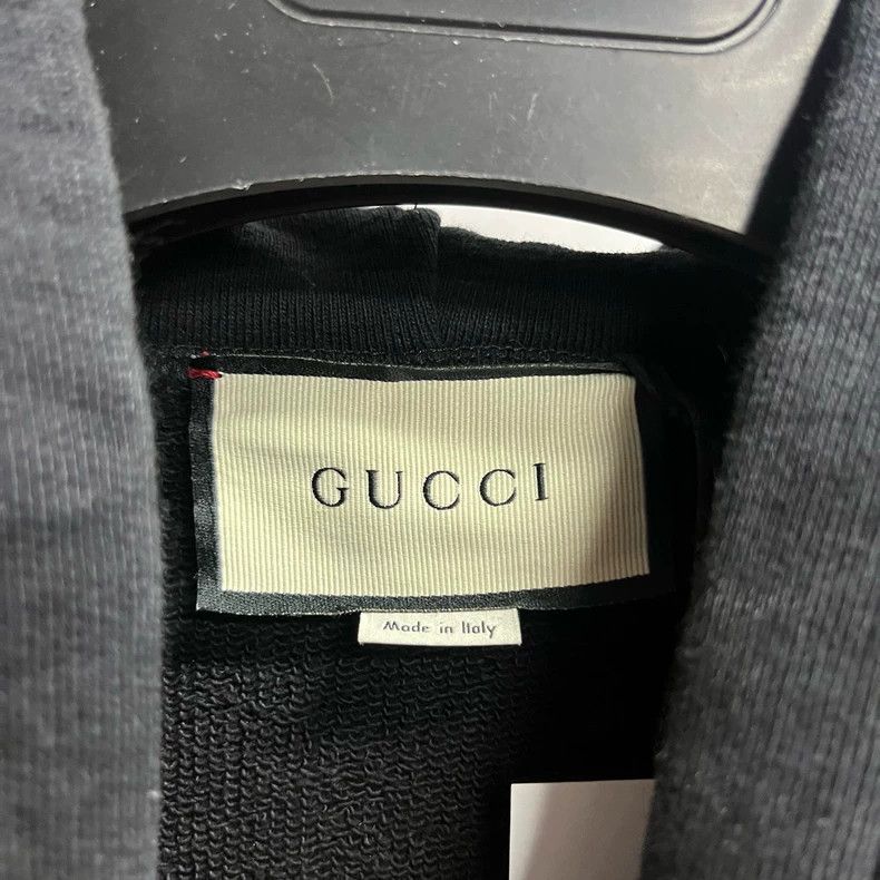 Gucci Gucci Black loose strawberry print hooded long-sleeved swea Size US XS / EU 42 / 0 - 2 Thumbnail