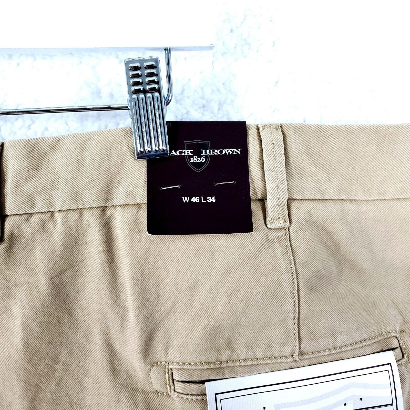 Black Brown 1826 NEW Black Brown 1826 Tan Flat Front Chino Pants 48/35 Flat F Size US 44 / EU 60 - 4 Thumbnail