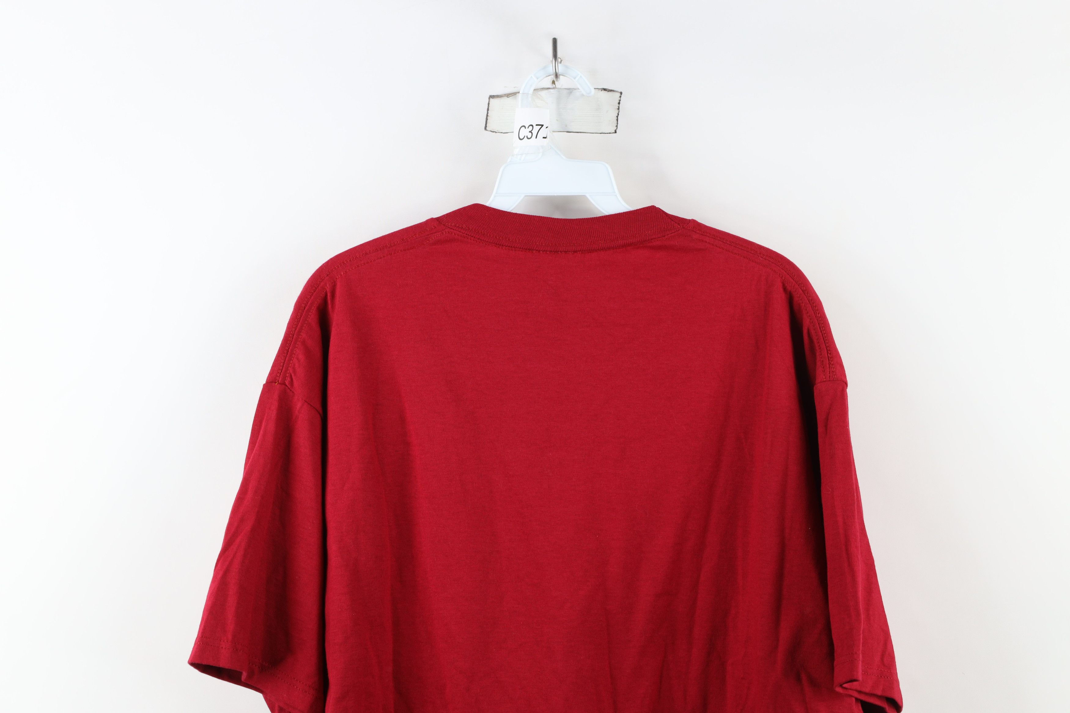 Vintage Vintage 90s Streetwear Heavyweight T-Shirt Red Cotton USA Size US M / EU 48-50 / 2 - 13 Thumbnail