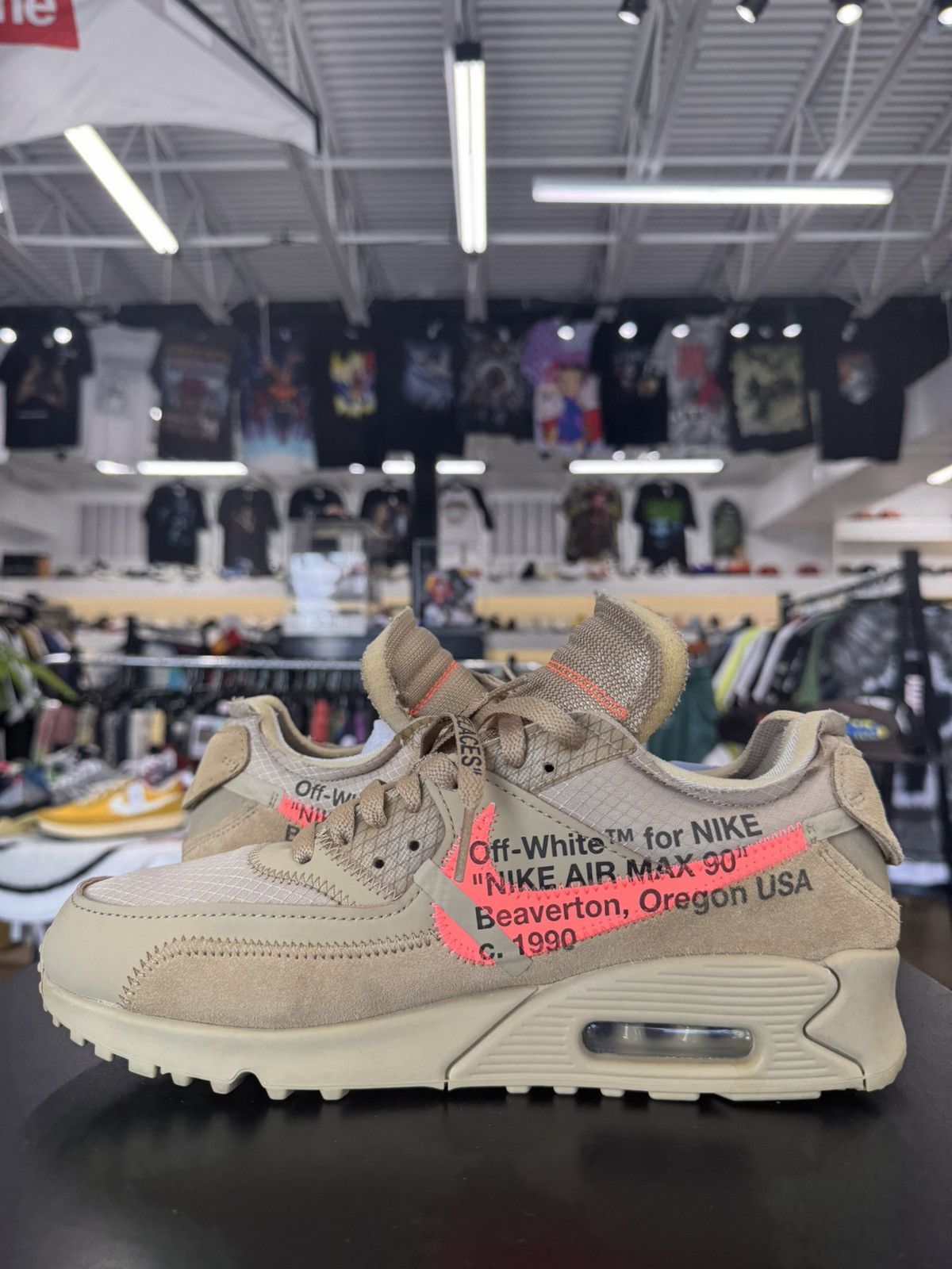 Nike × Off-White Nike Air Max 90 Off White Desert Ore Size 9 (2019) Size US 9 / EU 42 - 4 Thumbnail