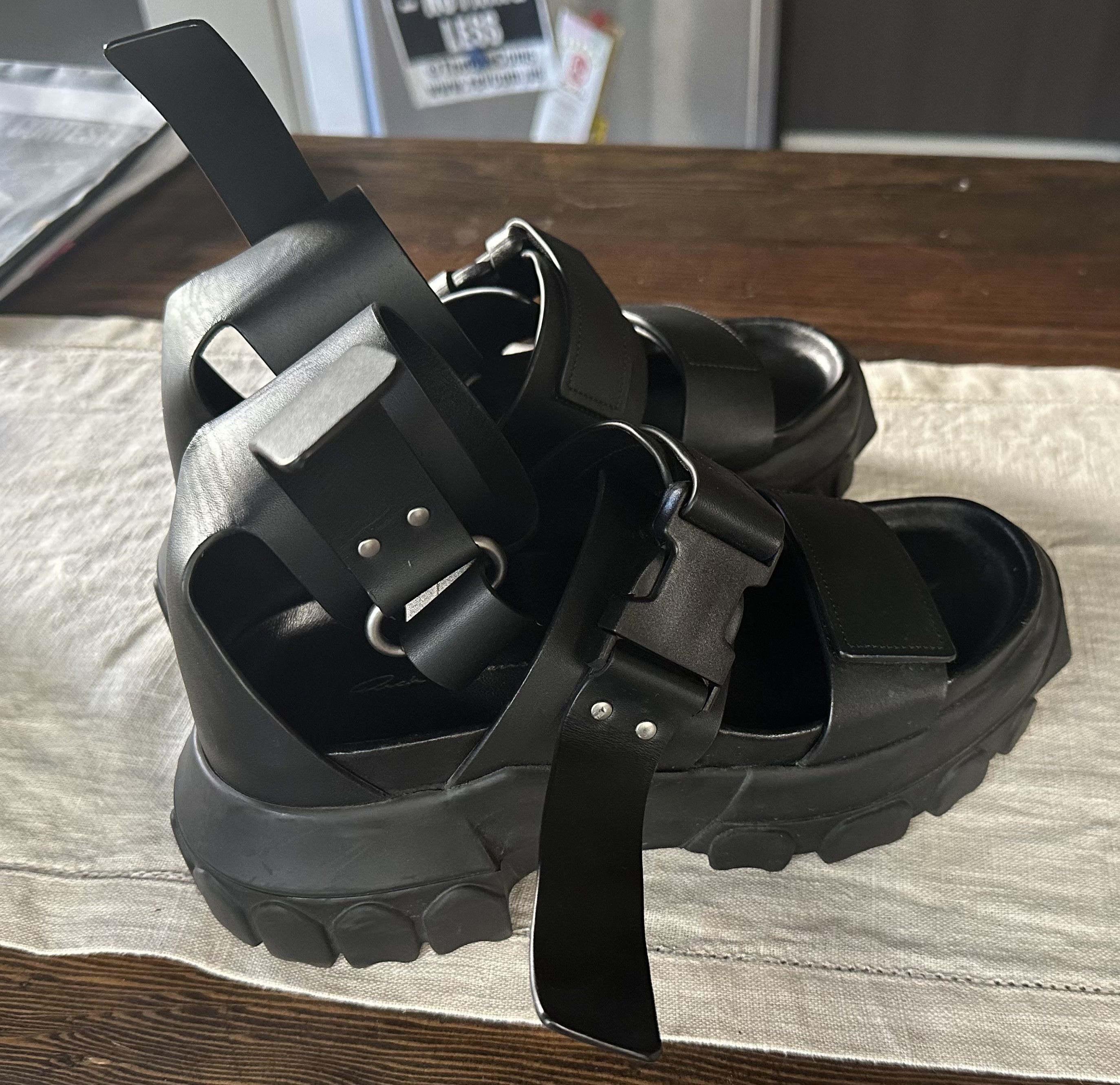 Rick Owens Rick Owens- Black Hiking Spartan Sandals Size US 6 / IT 36 - 4 Thumbnail