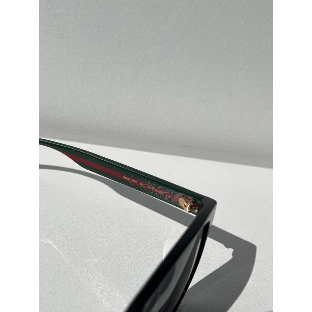 Gucci NEW Gucci GG0417SK Black Unisex Striped Arm Sunglasses Size ONE SIZE - 8 Thumbnail