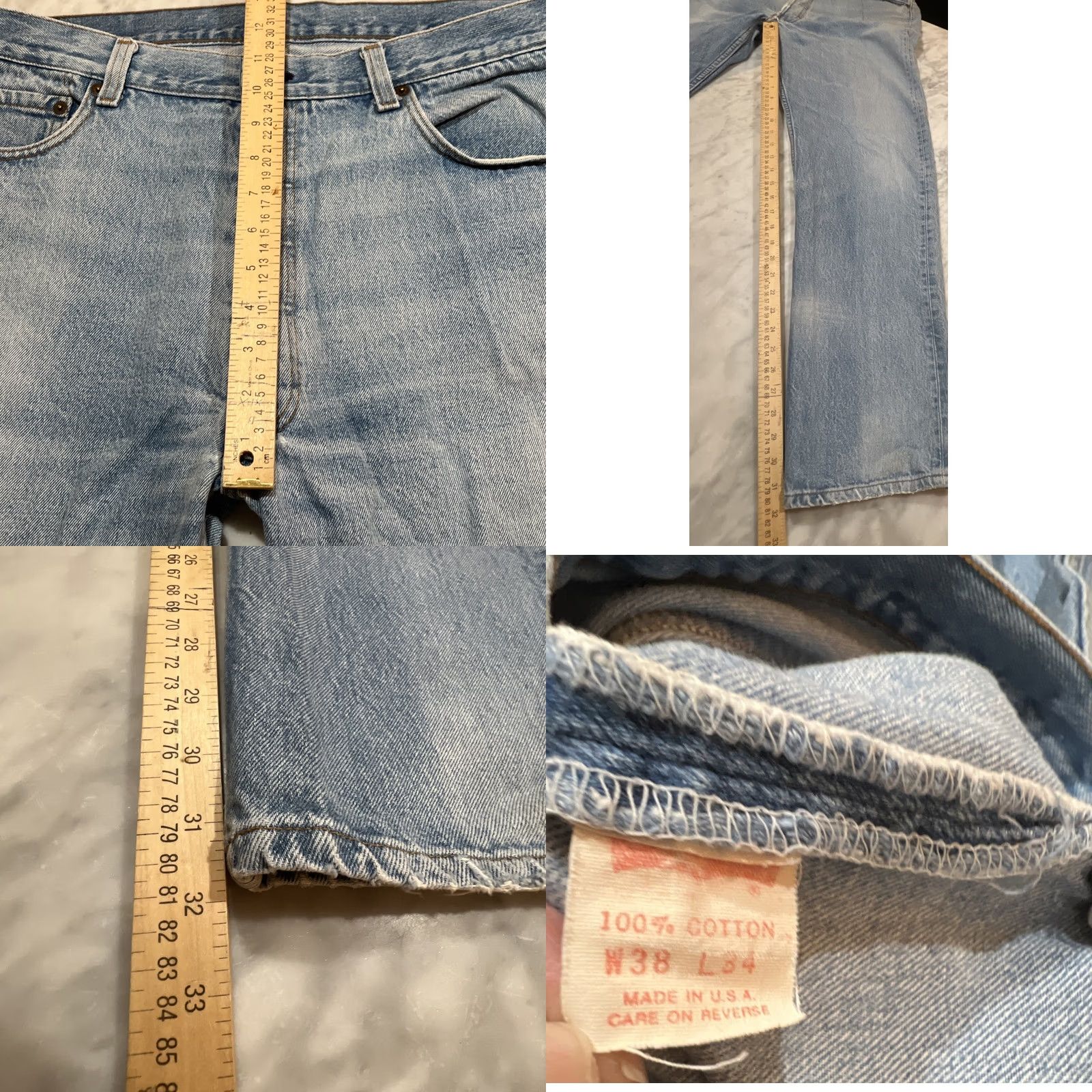 Vintage VINTAGE LEVIS 501 Jeans Original Fit Button Fly Measure 36x32 Size 38x34 USA Men Size US 36 / EU 52 - 11 Thumbnail