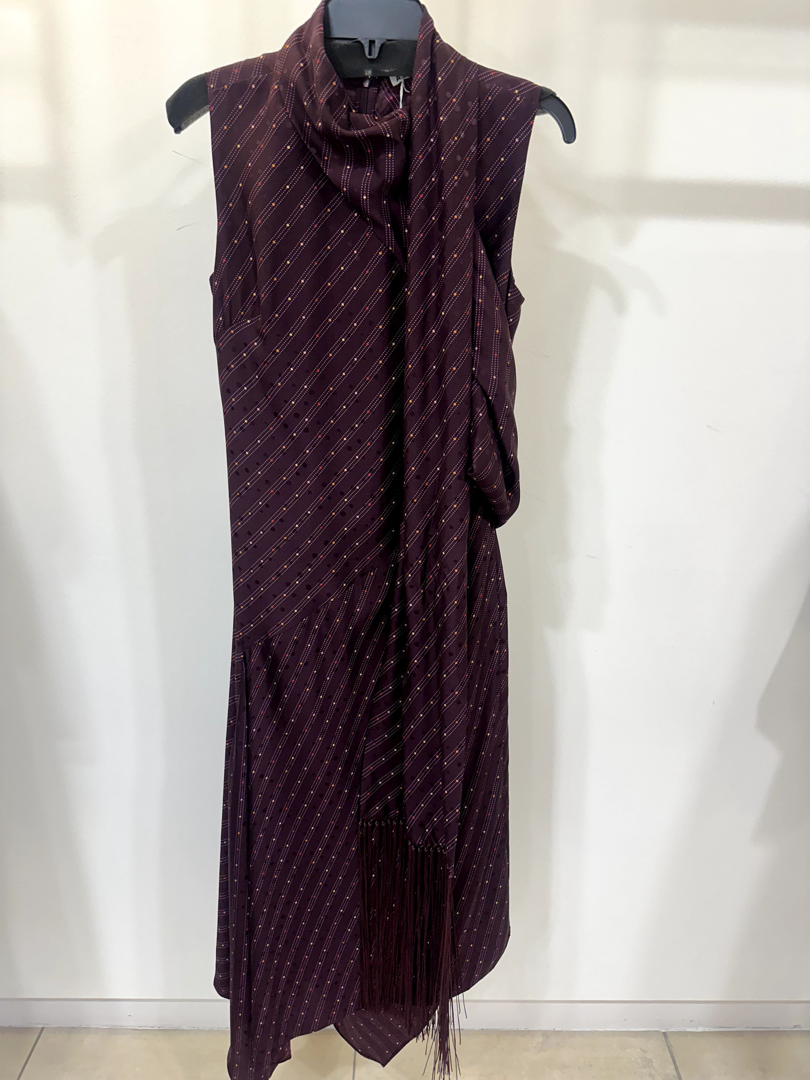 Acne Studios Acne Studios Asymmetric Silk Midi Dress Size XS / US 0-2 / IT 36-38 - 1 Thumbnail