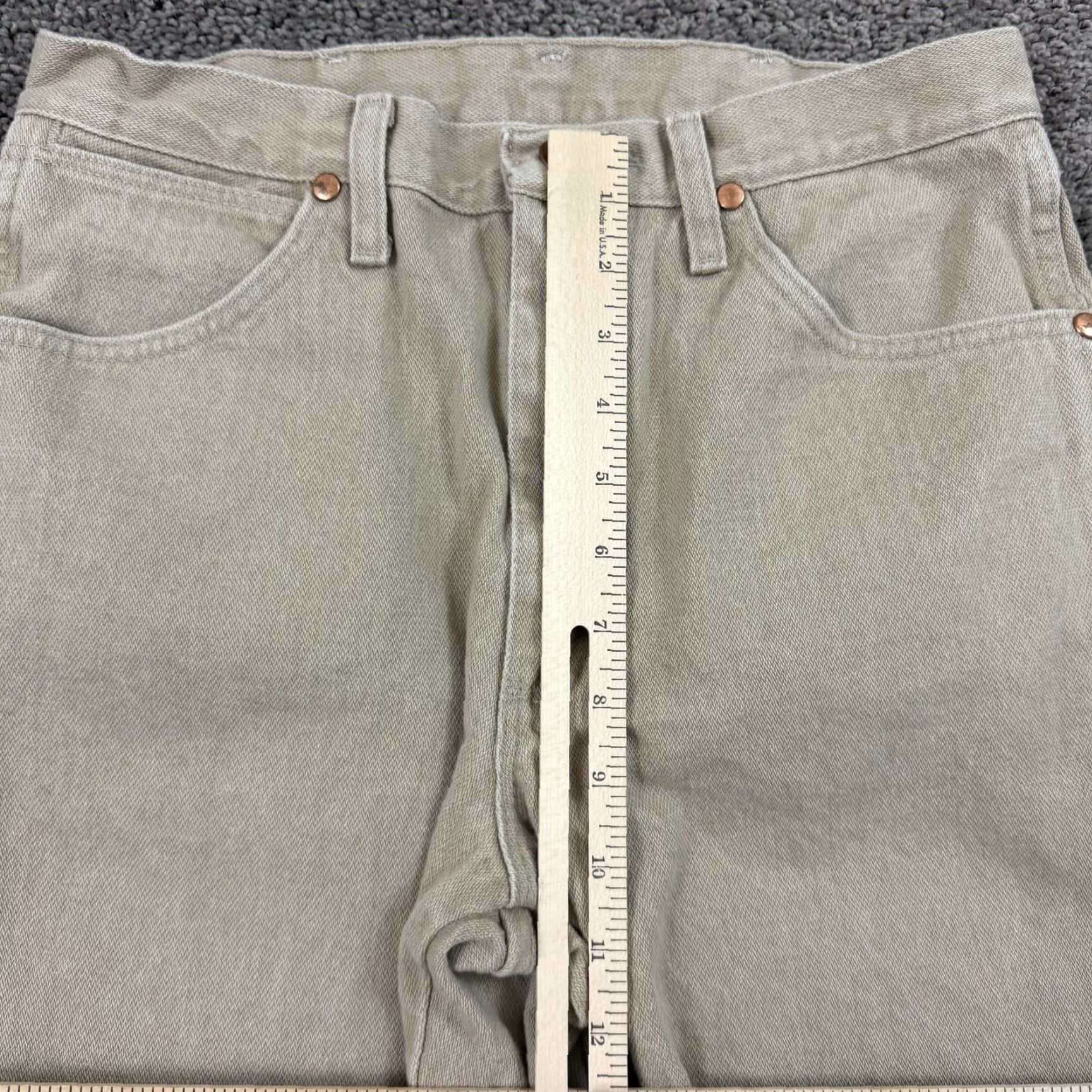 Wrangler VINTAGE Wrangler Jeans Mens 30 Beige Cowboy Cut Light Wash Denim Cotton 1013MWZ Wrangler Cowboy Cut Jeans Mens 30x34 28x33 Beige Cowboy Theme Mens Size US 30 / EU 46 - 4 Thumbnail