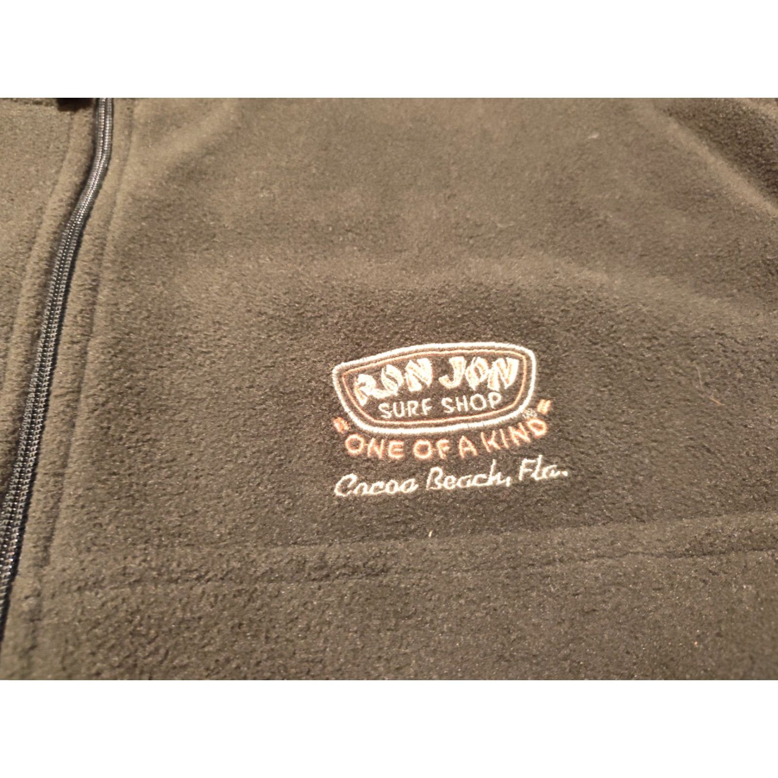 Ron Jon Surf Shop VINTAGE Ron Jon Surf Shop Full Zip Fleece Jacket Mens XL Olive Green Cocoa Beach FL EUC Size US XL / EU 56 / 4 - 2 Thumbnail