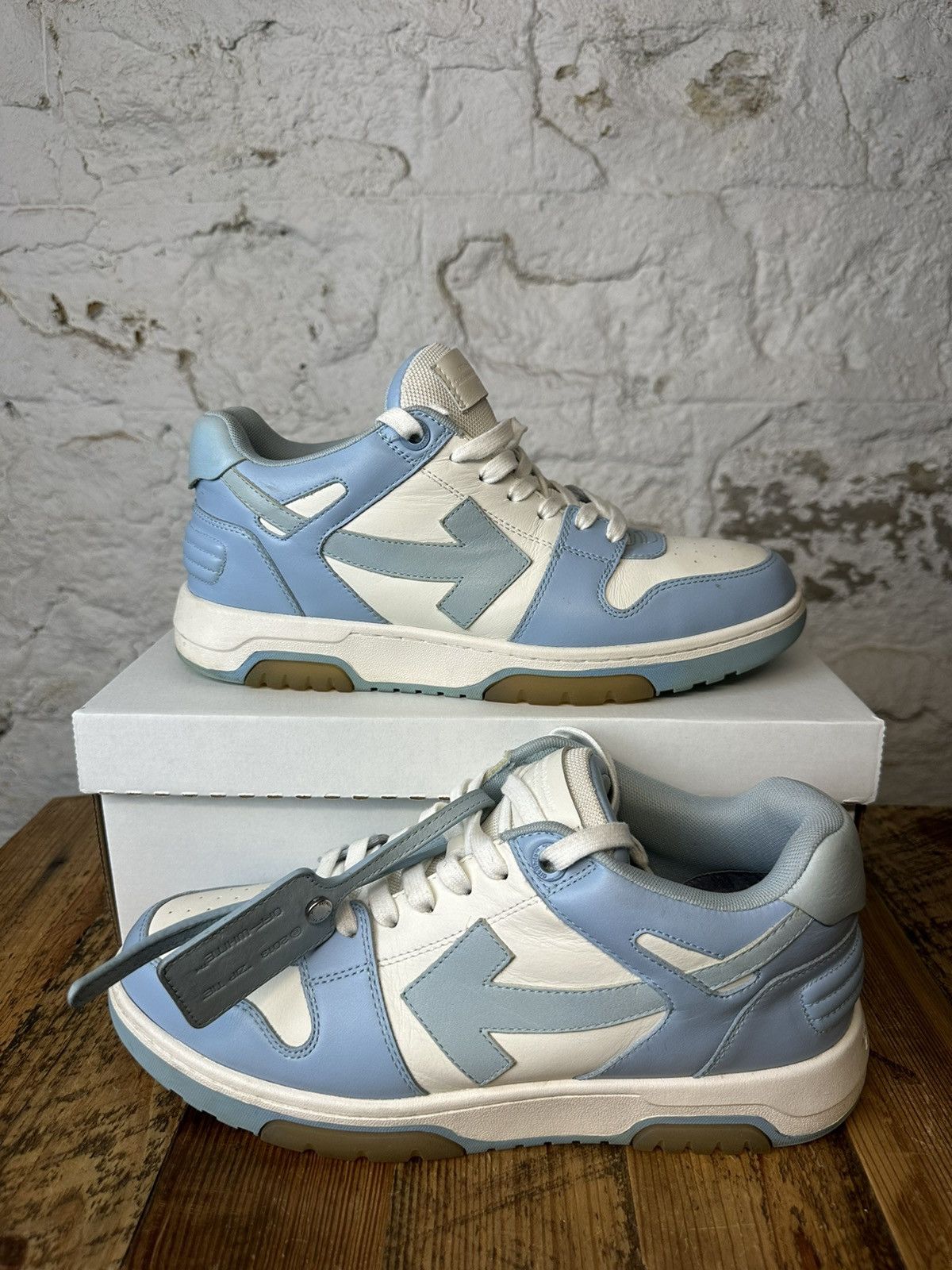 Pre-owned Off-white Out Of Office Light Blue White Sneaker Size 44