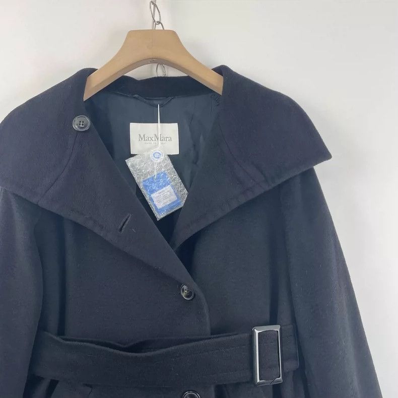 Max Mara Max Mara Black mid-length woolen coat Size M / US 6-8 / IT 42-44 - 4 Thumbnail