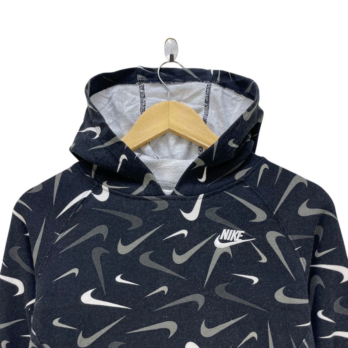 Nike 💥Nike Swoosh Fullprint Style Anorak Pullover Hooded Size M / US 6-8 / IT 42-44 - 3 Thumbnail