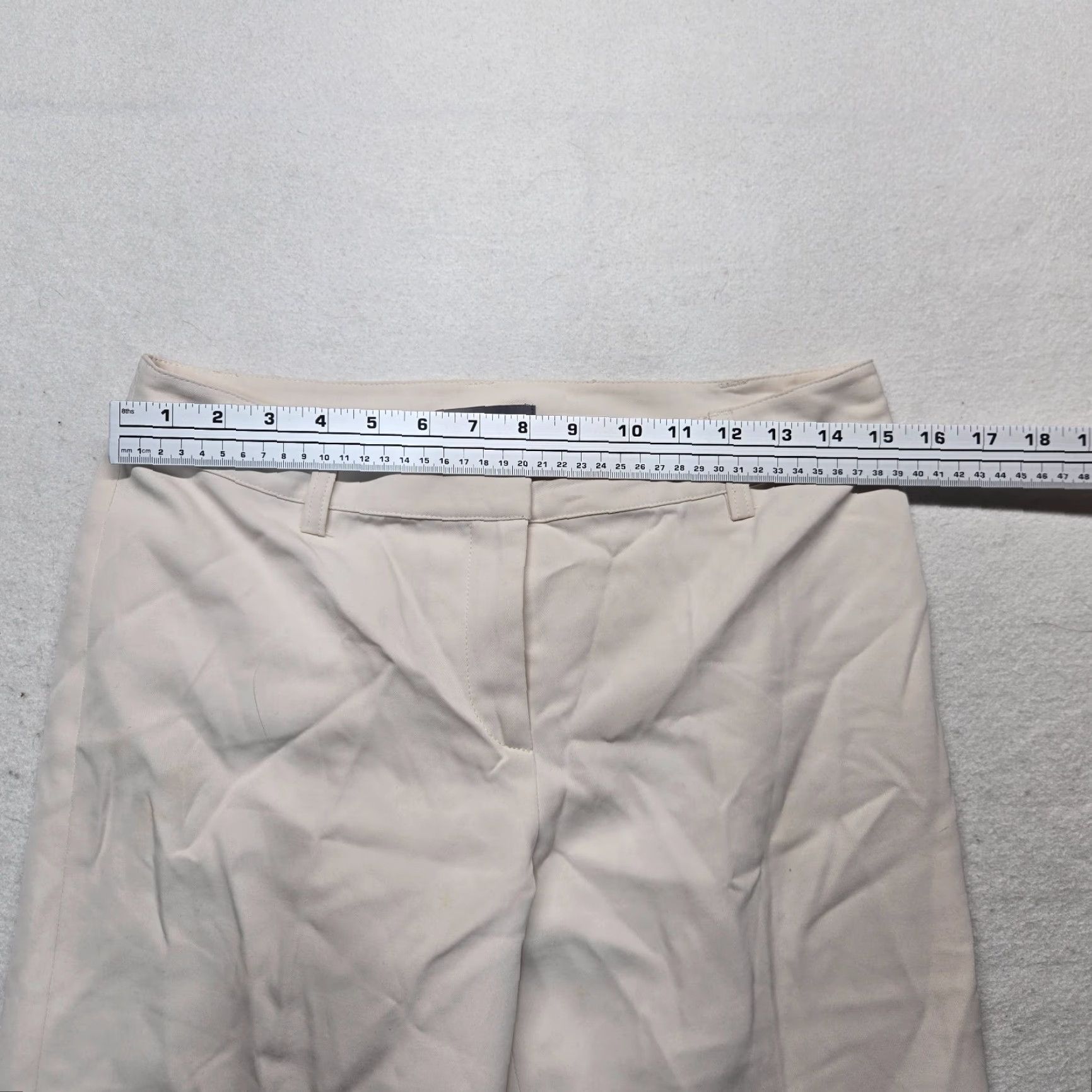 Ann Taylor Ann Taylor Pant Women's Tan Flat Front Casual Pants Adult Size 4 Size 27" / US 4 / IT 40 - 3 Thumbnail
