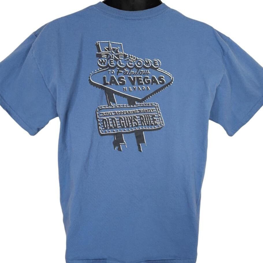 Vintage Vintage Old Guys Rule T Shirt Mens Size Large Blue Y2K Vegas Size US L / EU 52-54 / 3 - 1 Thumbnail
