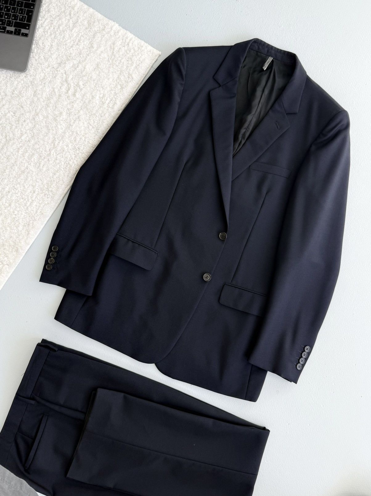 Dior × Hedi Slimane Dior Homme Navy Suit Navigate Hedi Slimane Size 44R - 5 Thumbnail