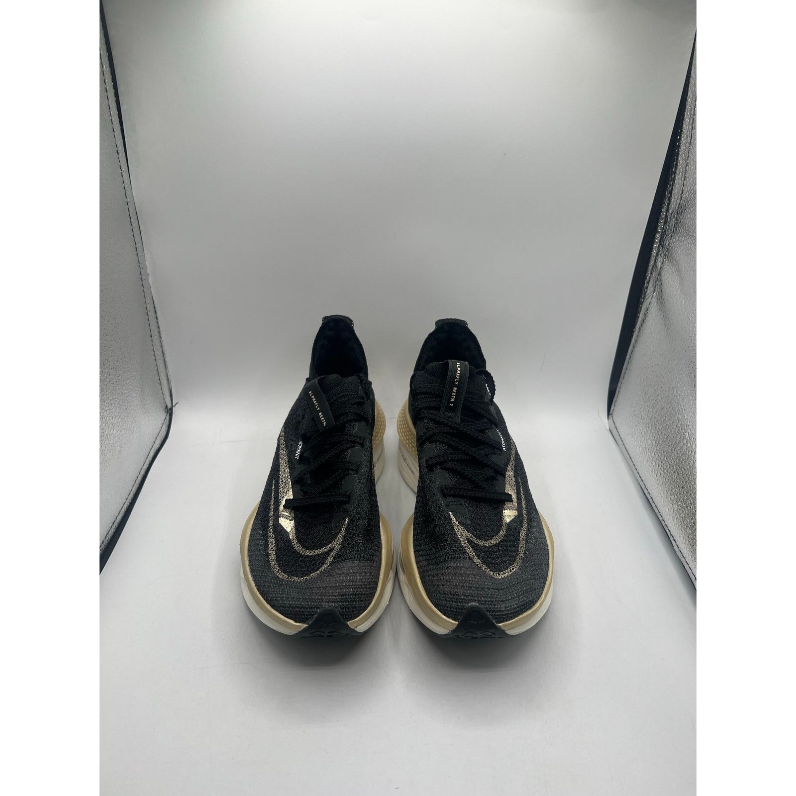 Nike Nike Air Zoom Alphafly NEXT% 2 “Black Metallic Gold Grain” Size US 6 / IT 36 - 2 Thumbnail