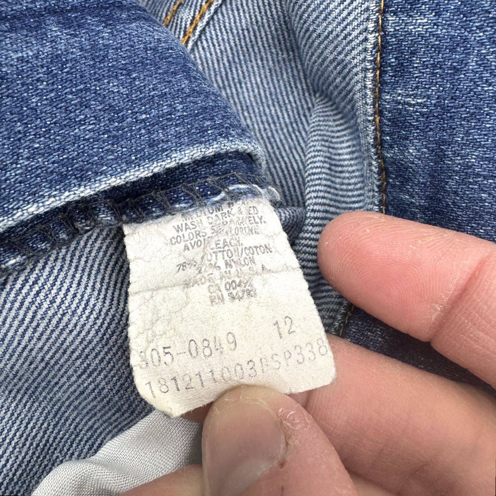 Lee Vintage Lee Jeans Womens 24x30 1970s Talon Zipper High Waist American Classic Size 34" / US 12 / IT 48 - 6 Thumbnail