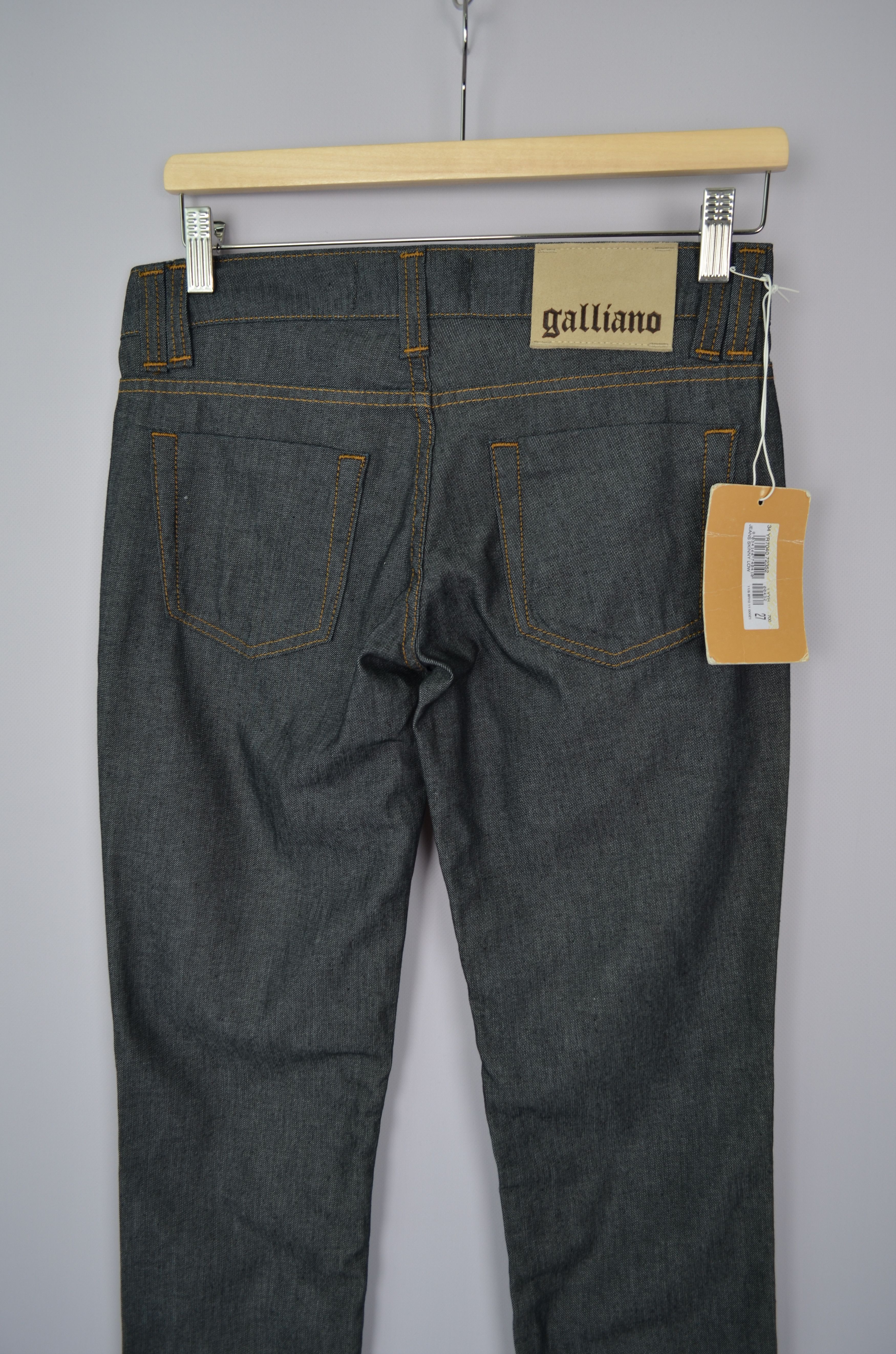Designer × John Galliano Galliano Luxury Women's Dark Blue Denim Jeans Size 26/27 Size 26" / US 2 / IT 38 - 7 Thumbnail