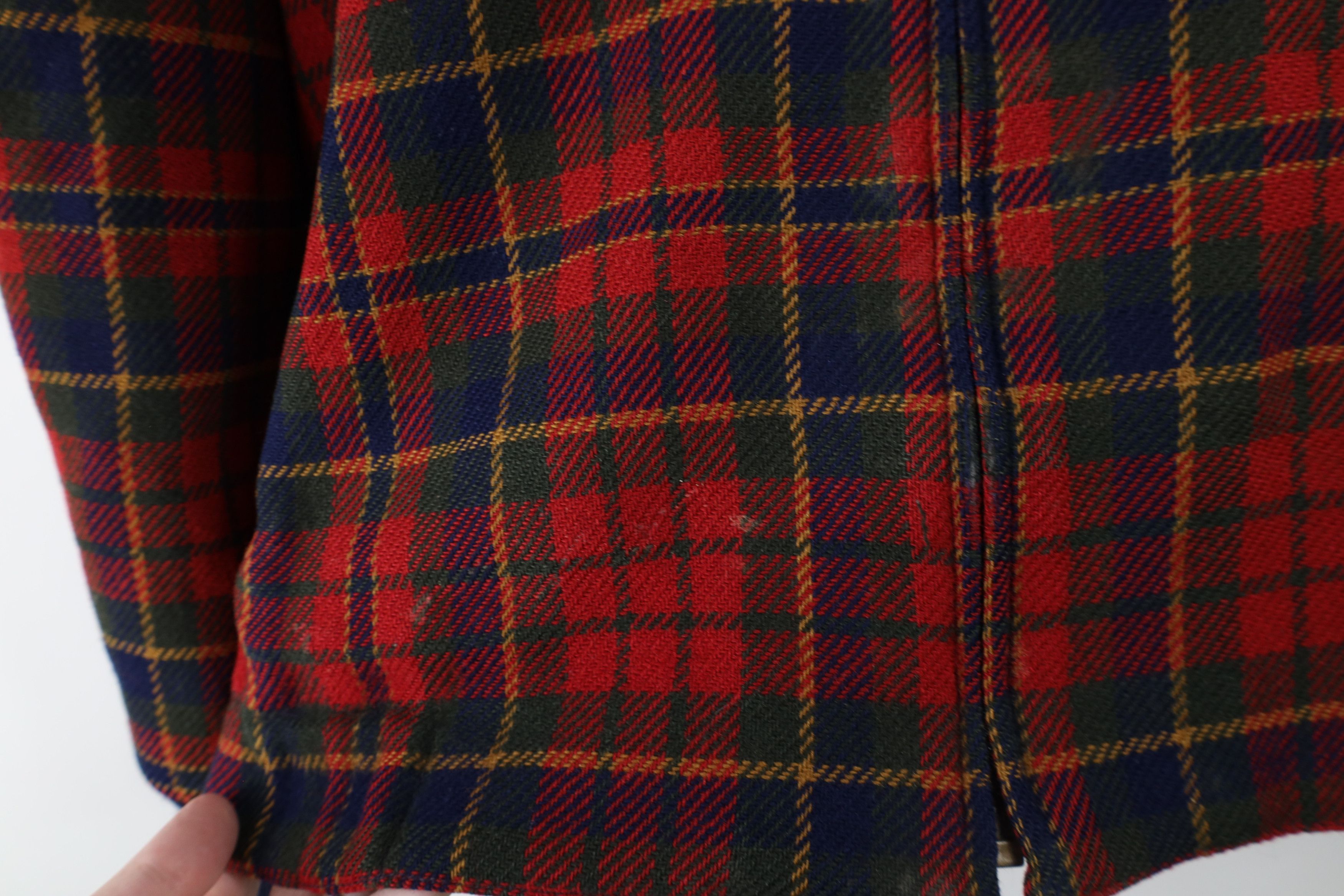 Pendleton × Vintage Vintage 90s Pendleton Cafe Racer Bomber Jacket Plaid USA Size L / US 10 / IT 46 - 4 Thumbnail