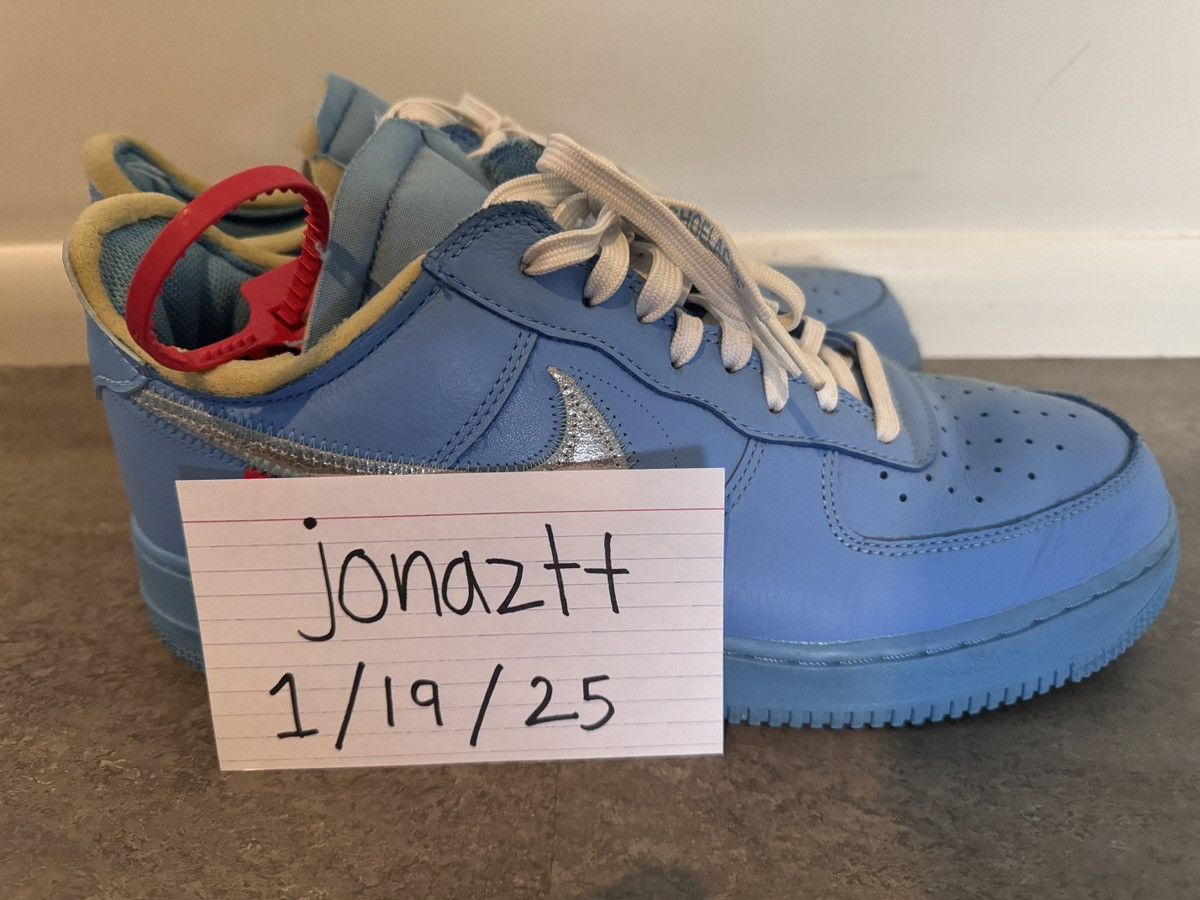 Nike × Off-White × Virgil Abloh Nike Air Force 1 Off White MCA University Blue Size US 11 / EU 44 - 11 Thumbnail