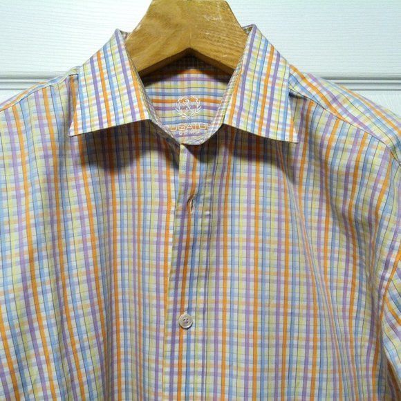 BUGATCHI BUGATCHI MENS 100%COTTON CASUAL SHIRT SIZE: 17/36-37 Size US XL / EU 56 / 4 - 2 Thumbnail