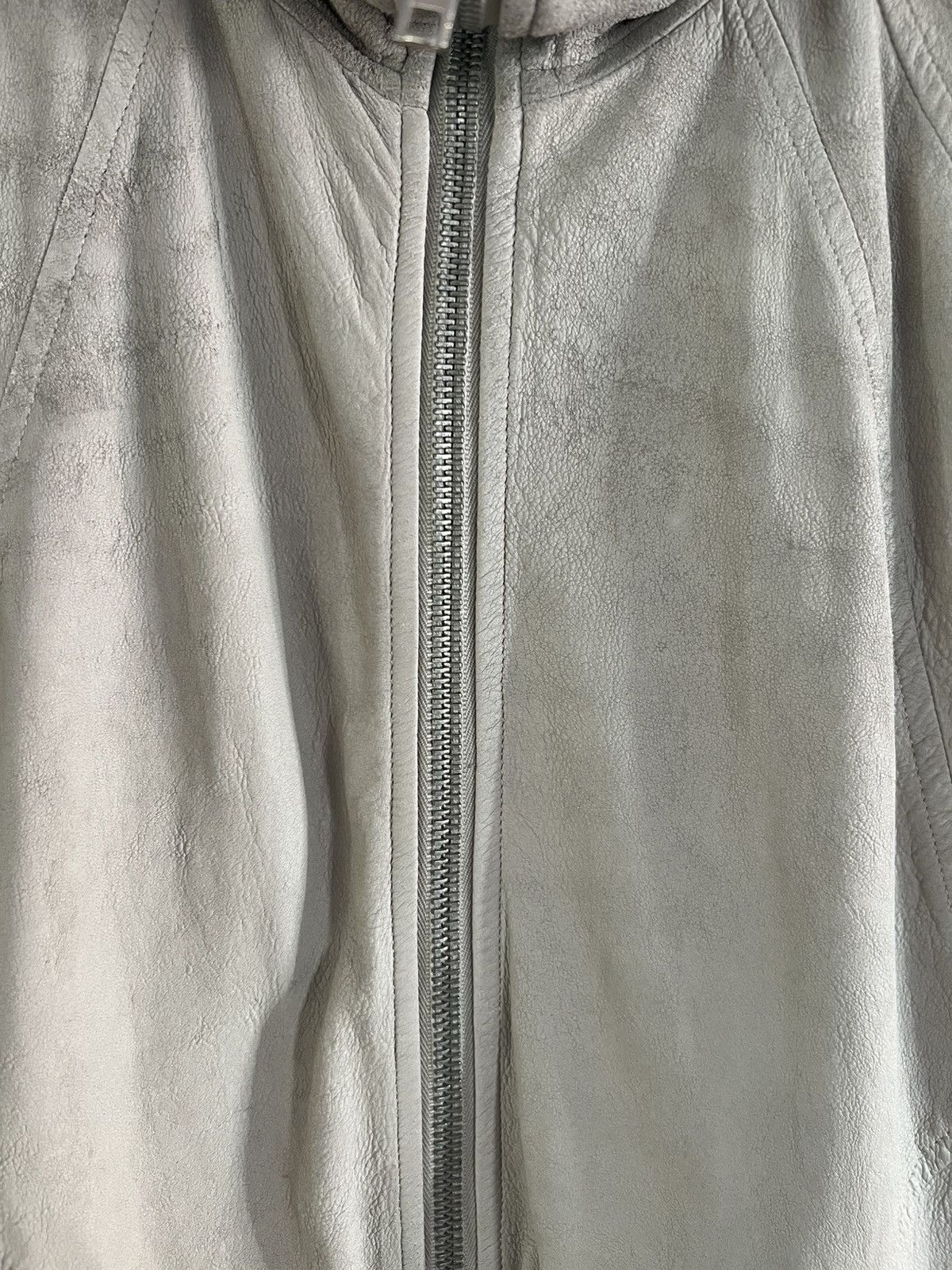 Rick Owens SS12 Rick Owens Blistered Leather High Neck Intarsia Jacket Size US L / EU 52-54 / 3 - 15 Thumbnail