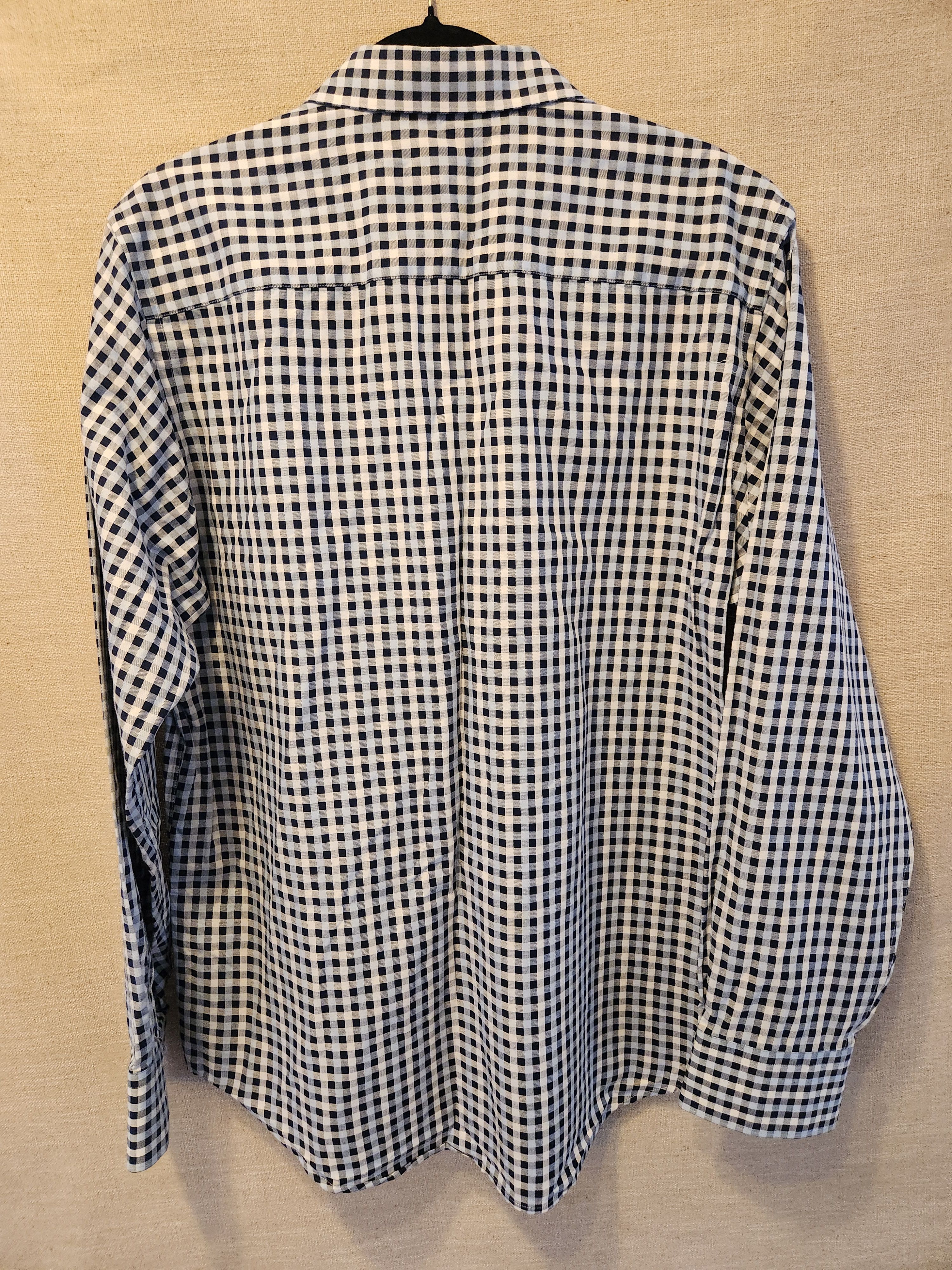 BUGATCHI Checkered Button Front Long Sleeve Shirt Size US L / EU 52-54 / 3 - 2 Thumbnail
