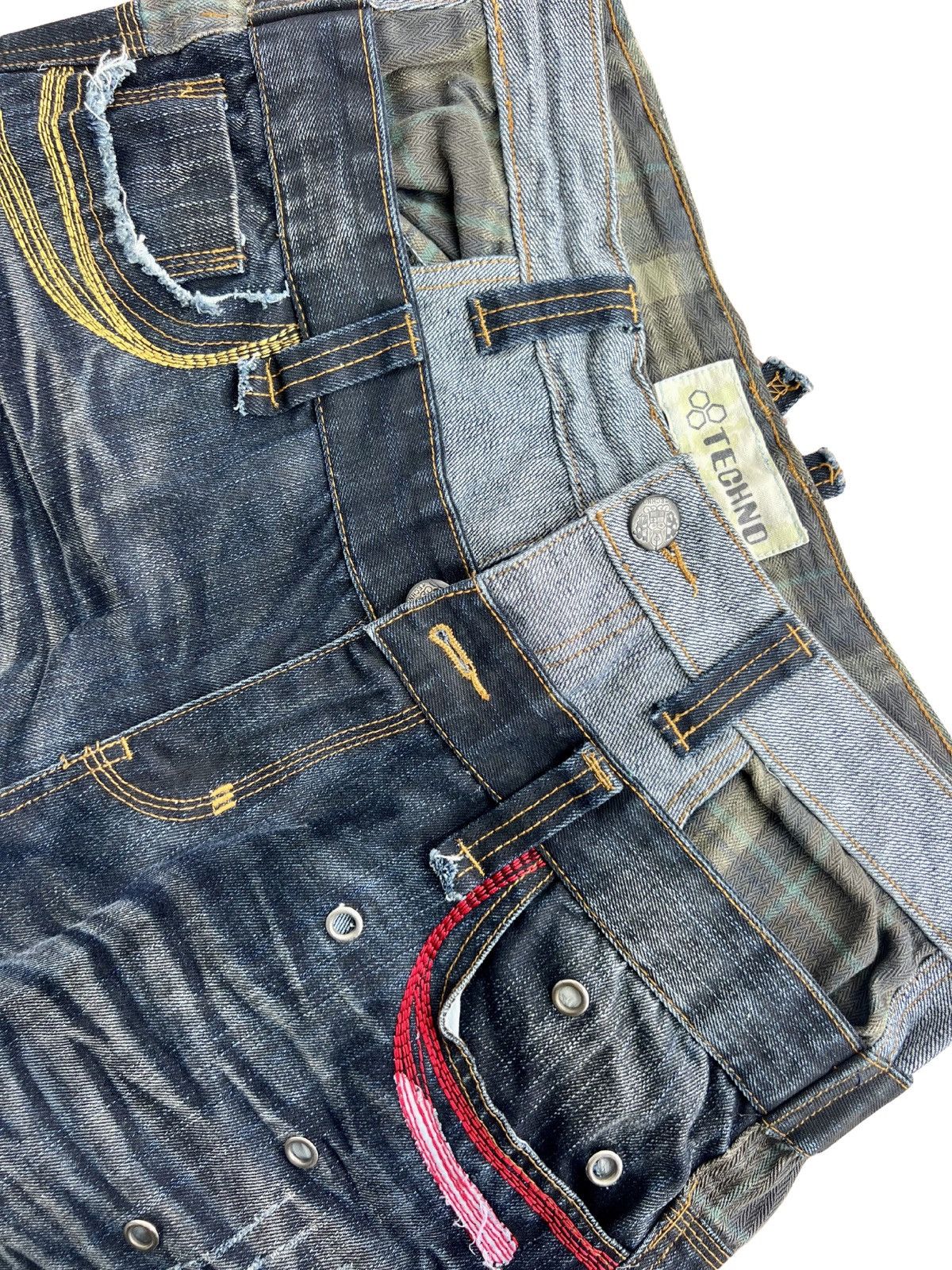 Vintage Y2K Archive Patchwork Distressed Denim Jeans Japanese Style Size US 32 / EU 48 - 5 Thumbnail