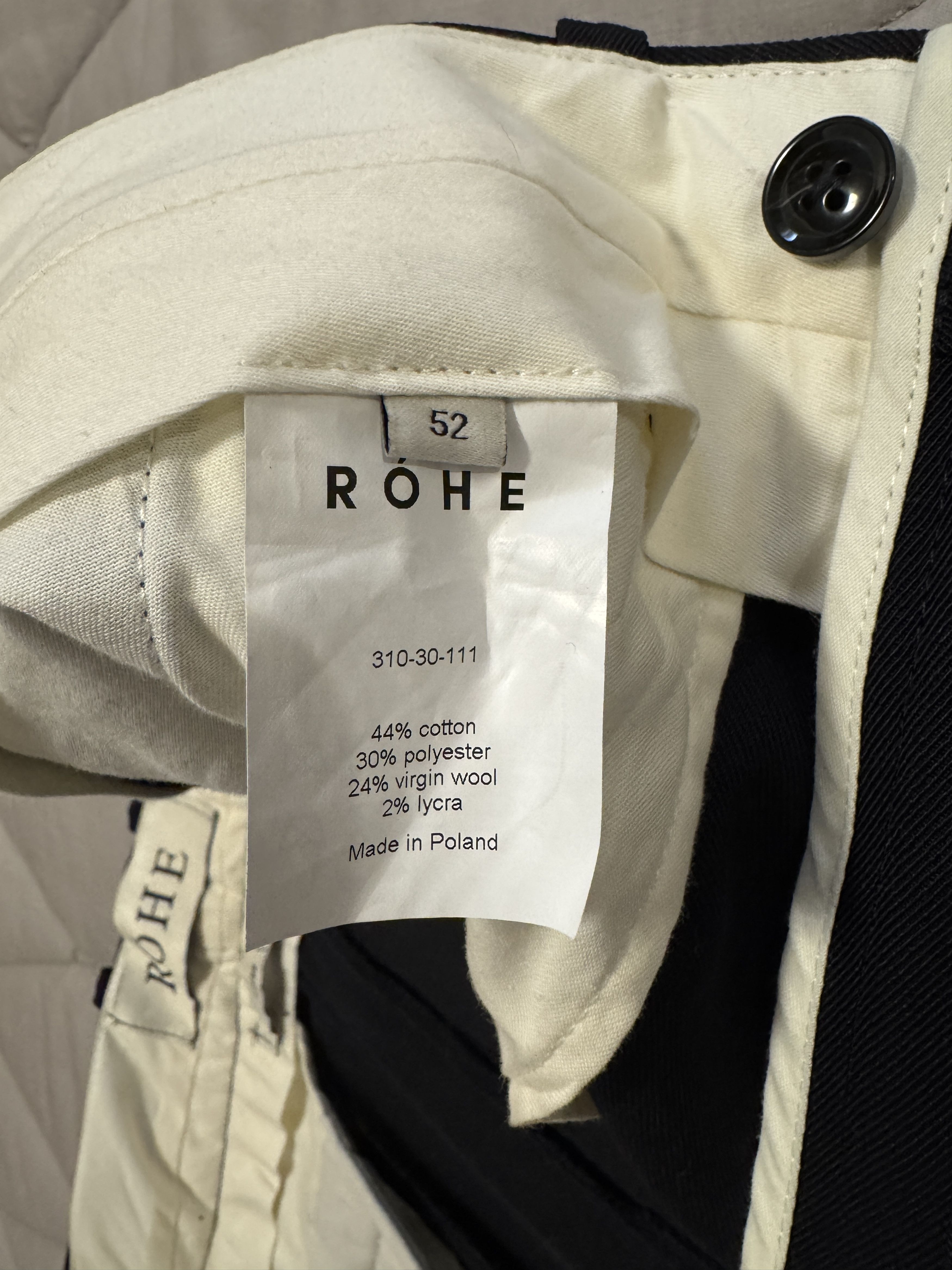 Rohe Róhe Pressed-Front Twill Tailored Trousers Size 52 Size US 36 / EU 52 - 4 Thumbnail