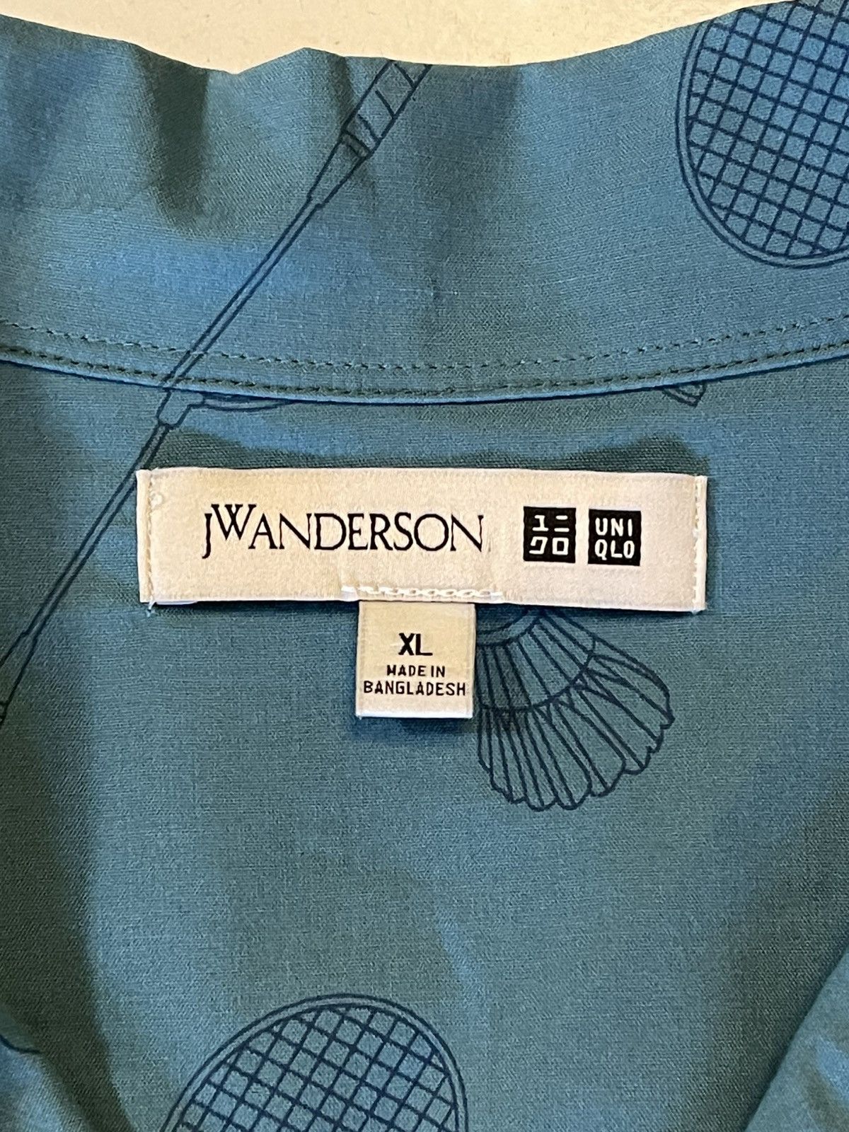 JW Anderson × Uniqlo Uniqlo x JW Anderson Shirt Men's XL Blue Printed Badminton Size US XL / EU 56 / 4 - 3 Thumbnail