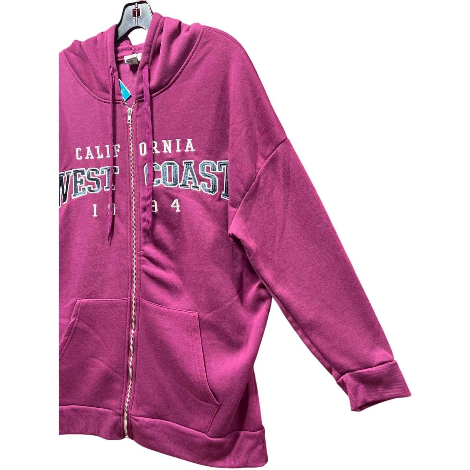 rue21 Rue 21 - Women's Long Sleeve Hooded Sweatshirt - Purple - 1X Size XL / US 12-14 / IT 48-50 - 14 Thumbnail