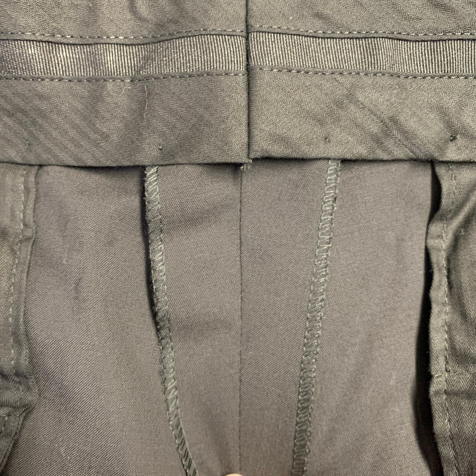 Dolce & Gabbana Size 38 Black Wool Blend Tapered Zip Fly Dress Pants Size US 38 / EU 54 - 4 Thumbnail