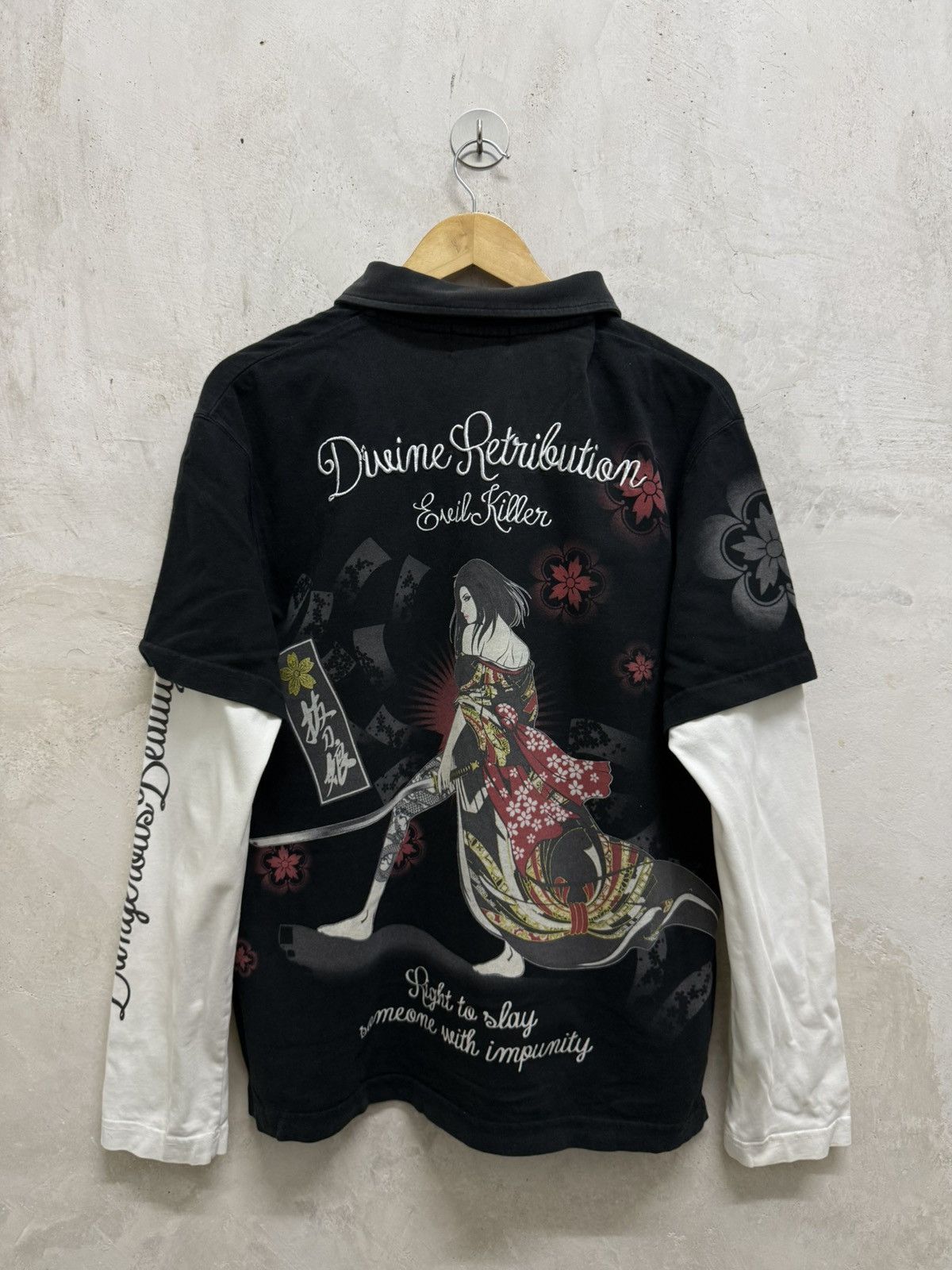 Hysteric Glamour 2000s Divine Retribution Geisha Double Layer Tees Size US XL / EU 56 / 4 - 1 Thumbnail
