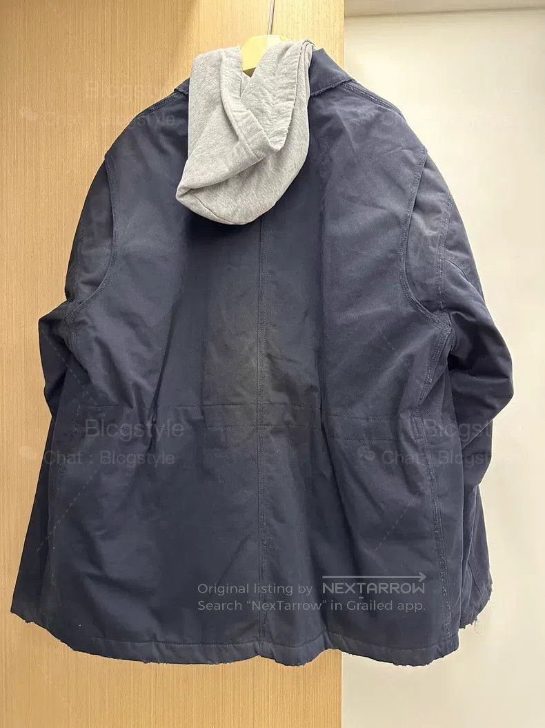 Balenciaga Balenciaga Carhartt Four-Pocket Distressed Hooded Jacket Size US S / EU 44-46 / 1 - 2 Thumbnail
