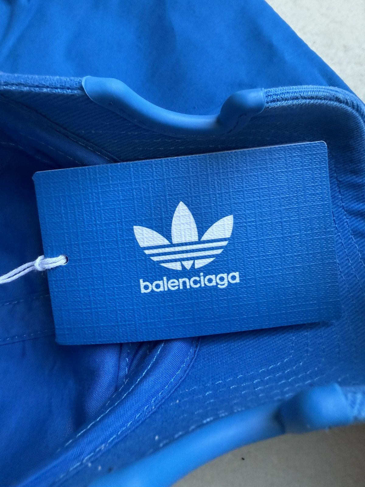 Adidas × Balenciaga Balenciaga x Adidas x Demna grail logo blue distressed cap Size ONE SIZE - 15 Thumbnail