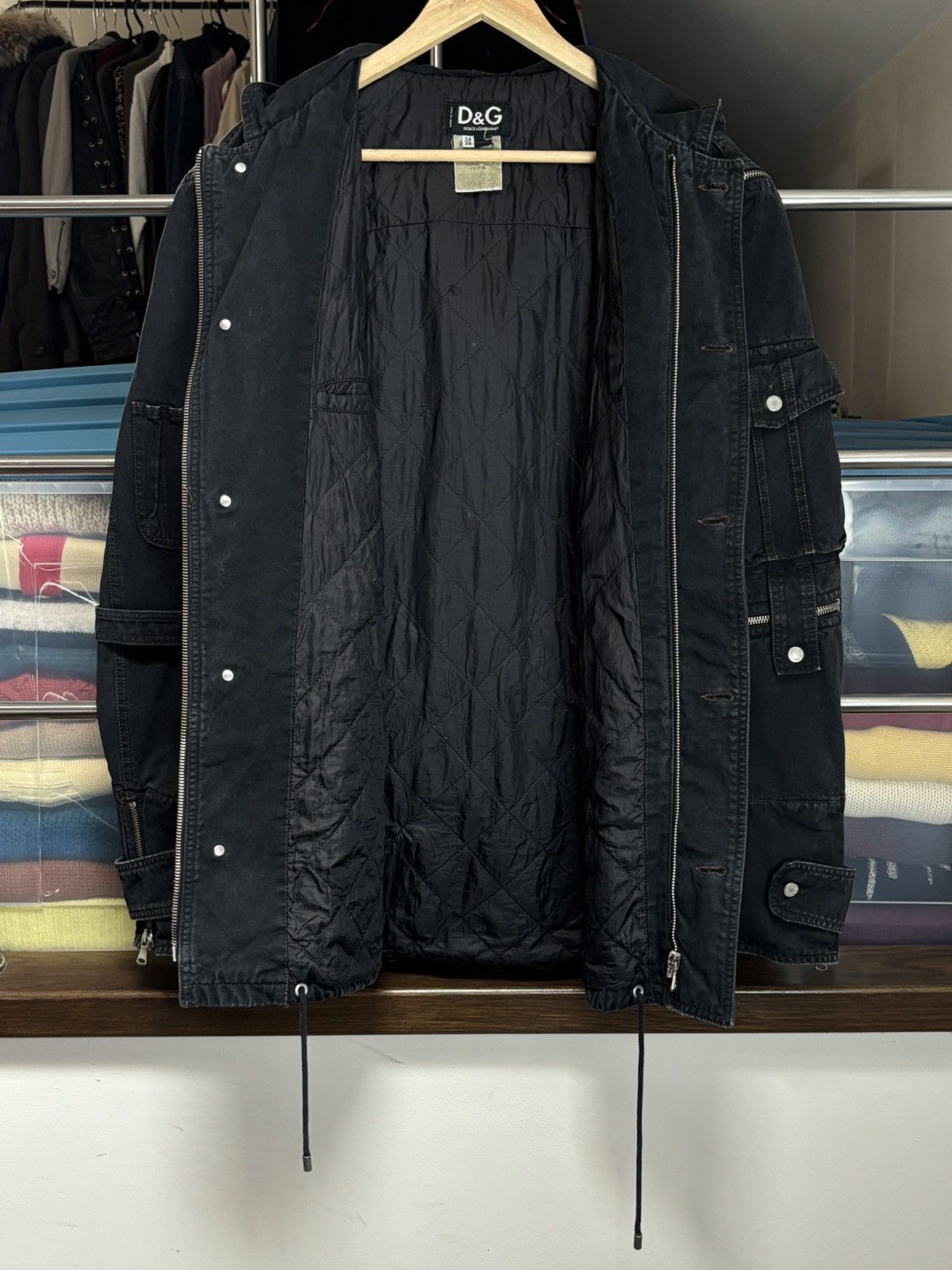 Dolce & Gabbana 00s Archival Dolce & Gabbana Zippers Pockets Cargo Jacket Size US M / EU 48-50 / 2 - 4 Thumbnail