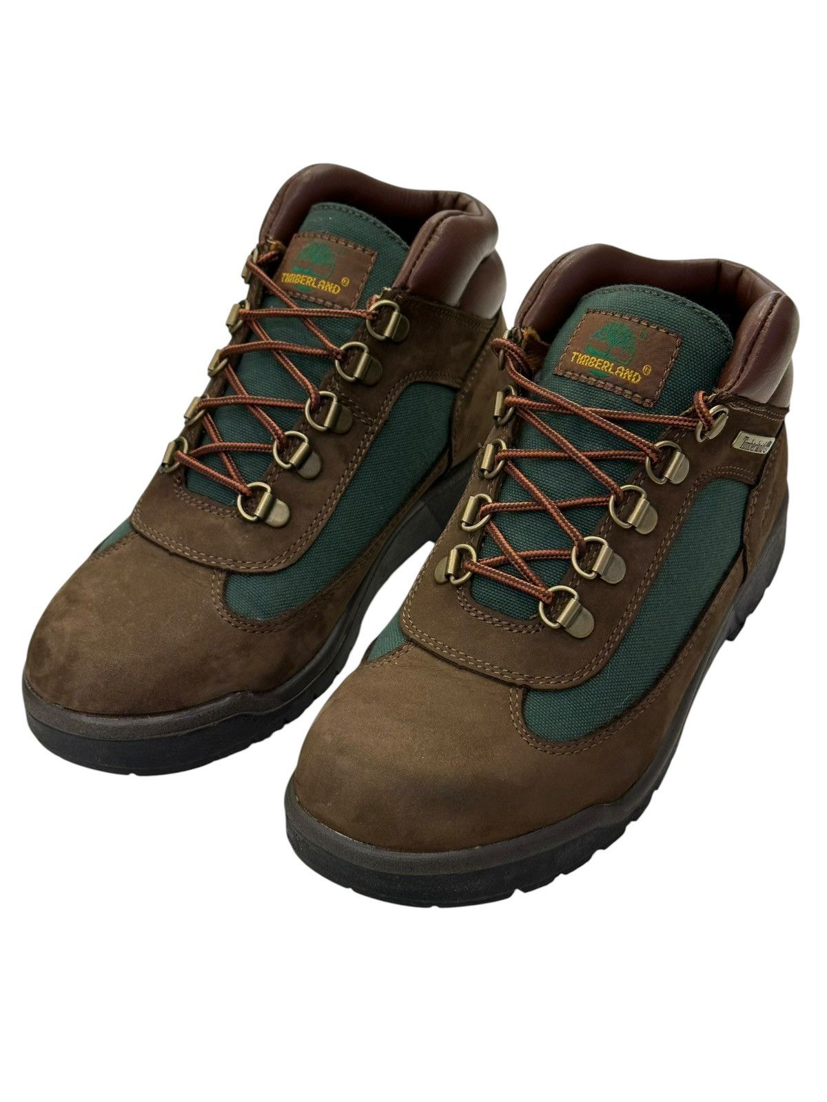 Timberland [TB016937] TIMBERLAND FIELD BOOT DARK BROWN GREEN NUBUCK Size US 5.5 / EU 38 - 2 Thumbnail