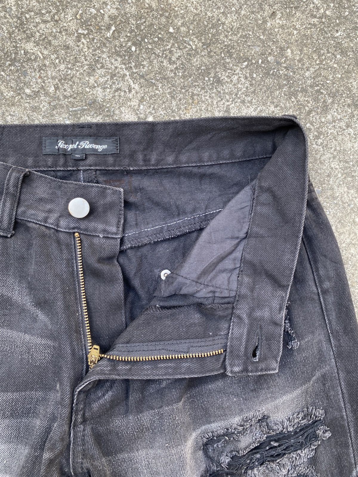 Japanese Brand Sex Pot Revenge Studded Distressed Design Denim Size US 30 / EU 46 - 17 Thumbnail