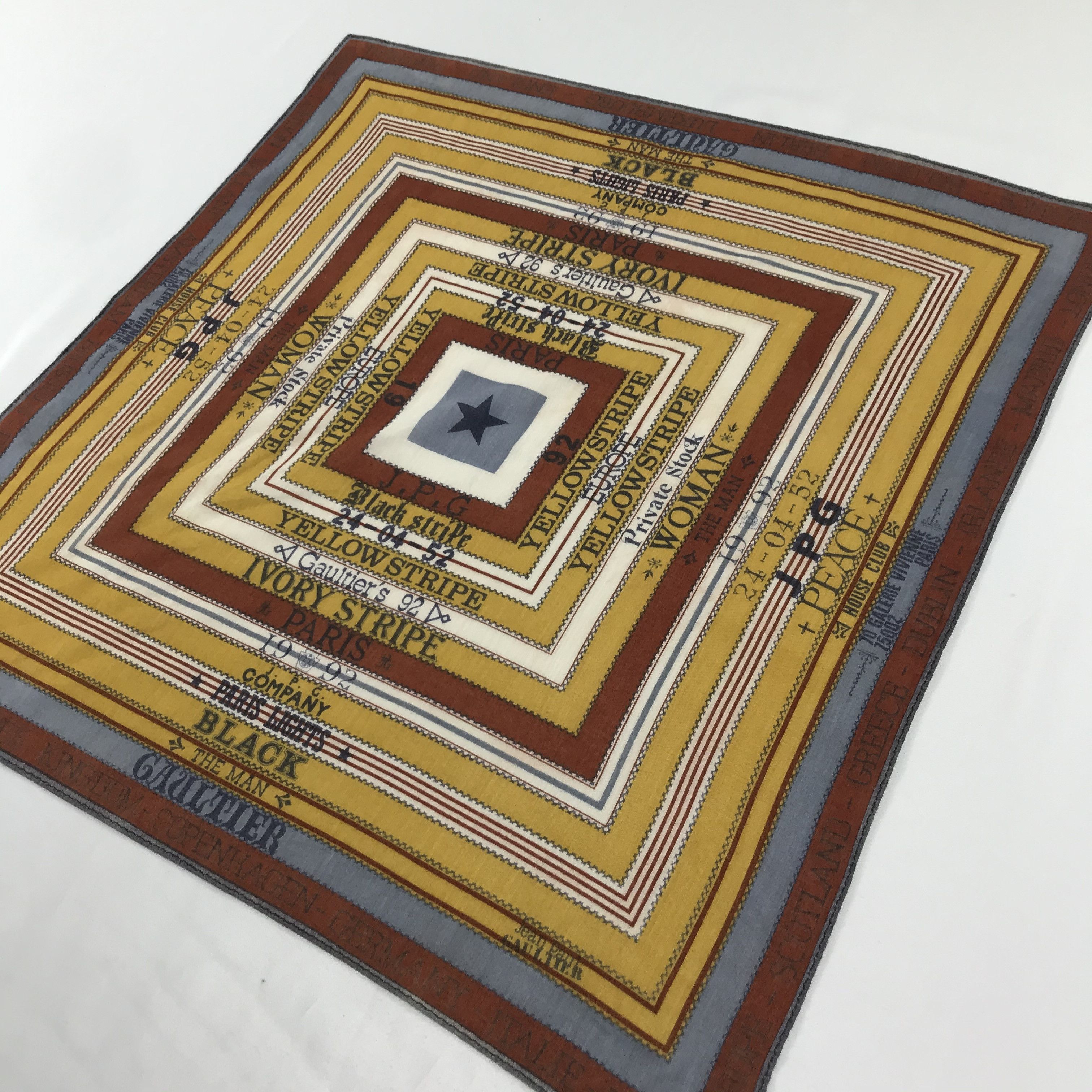 Jean Paul Gaultier Jean Paul Gaultier Handkerchief Neckerchief Bandana H626 Size ONE SIZE - 5 Thumbnail