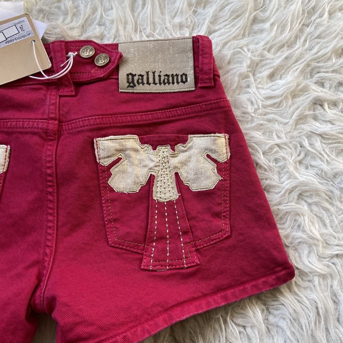 📌 NEW John Galliano Y2K Crazy Damen Bermuda Mini Shorts