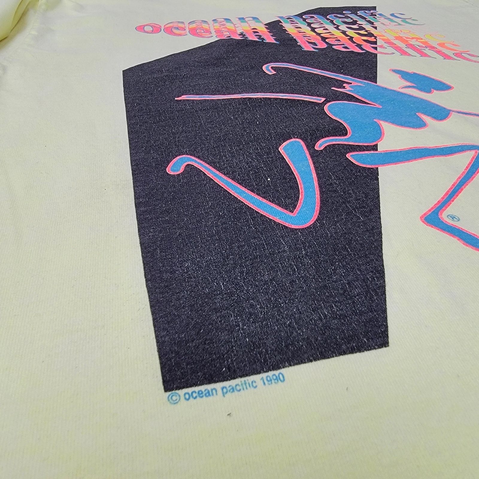Vintage Rare Vintage 90s Neon Ocean Pacific Single Stitch Tee - M Size US M / EU 48-50 / 2 - 3 Thumbnail