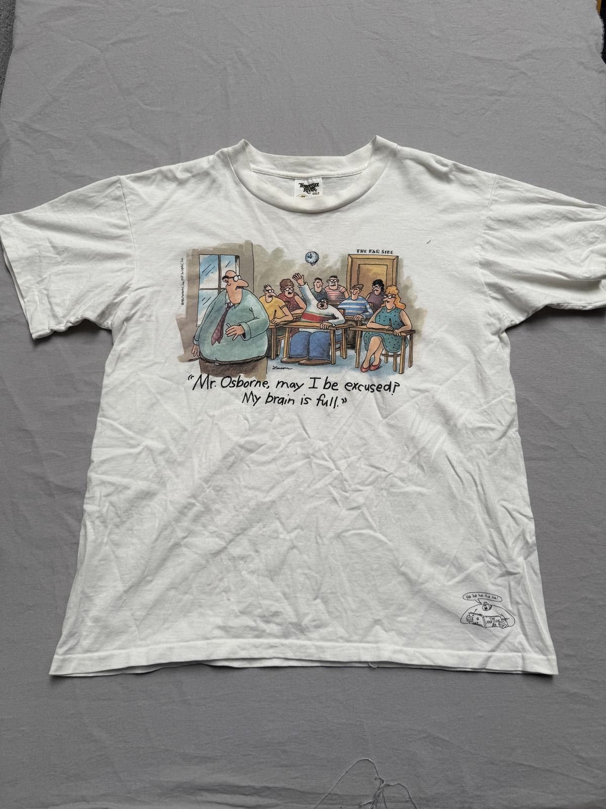 Other Vintage The Farside Comic T-shirt My Brain is Full - L Size US L / EU 52-54 / 3 - 1 Thumbnail