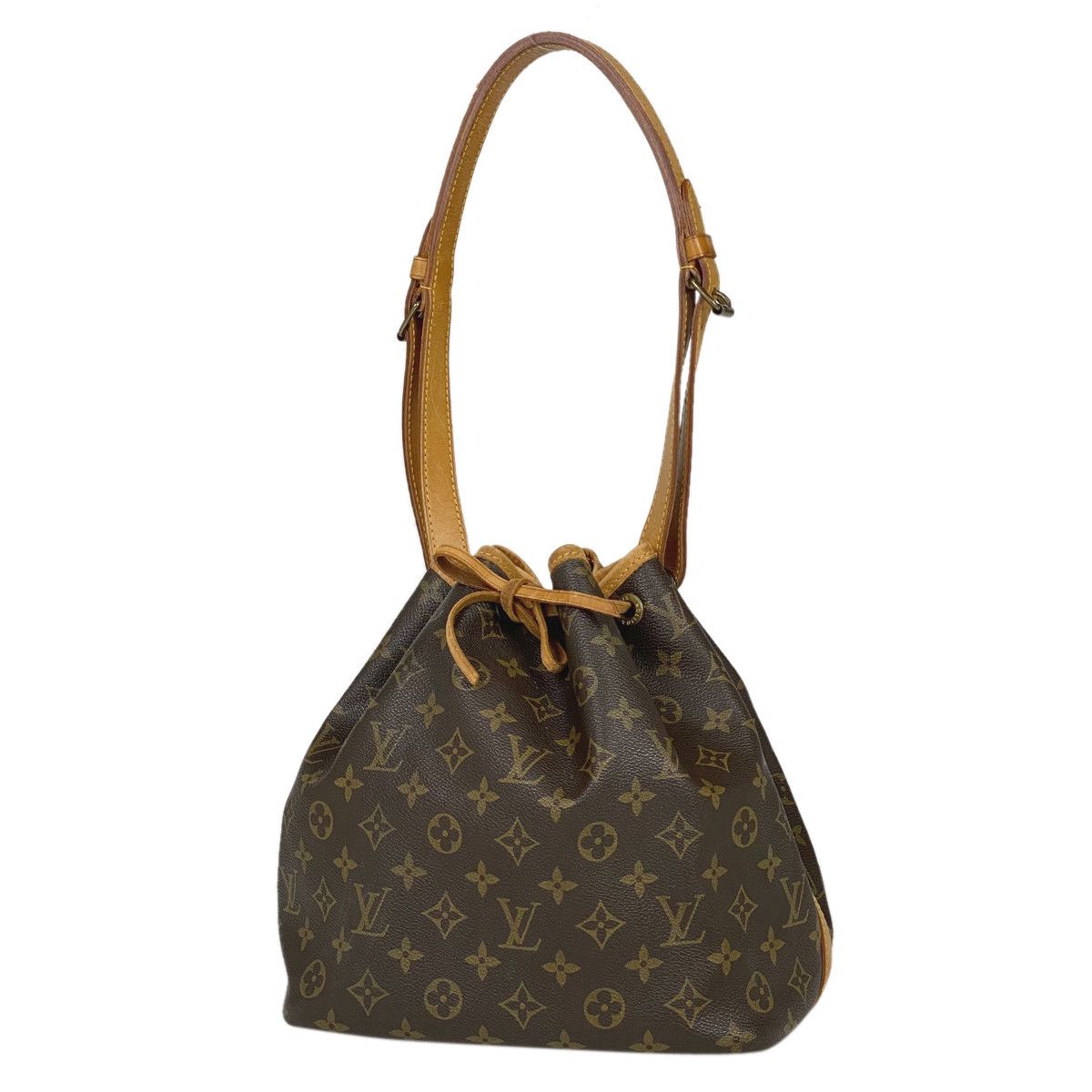 Louis Vuitton Petite Noe Drawstring Shoulder Bag Monogram Brown